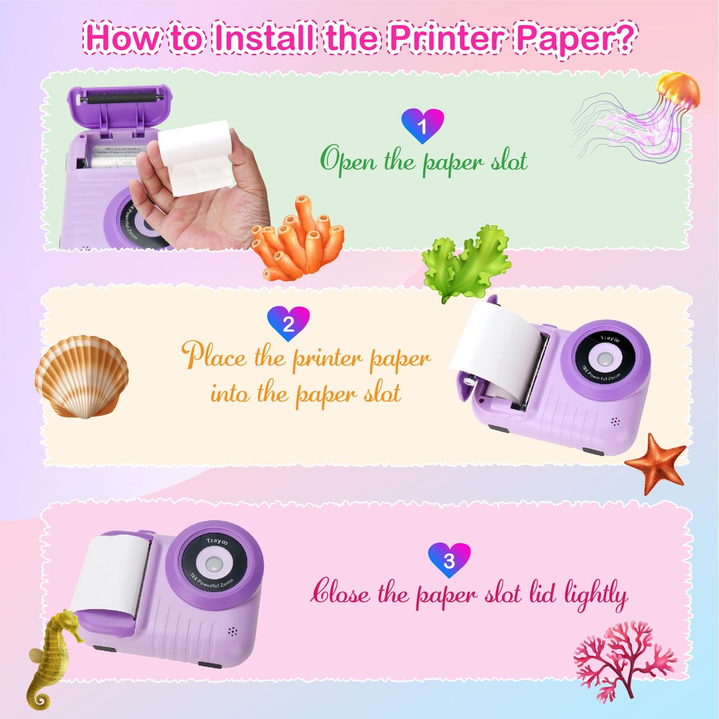 Kids Instant Print Camera for Ages 3-12