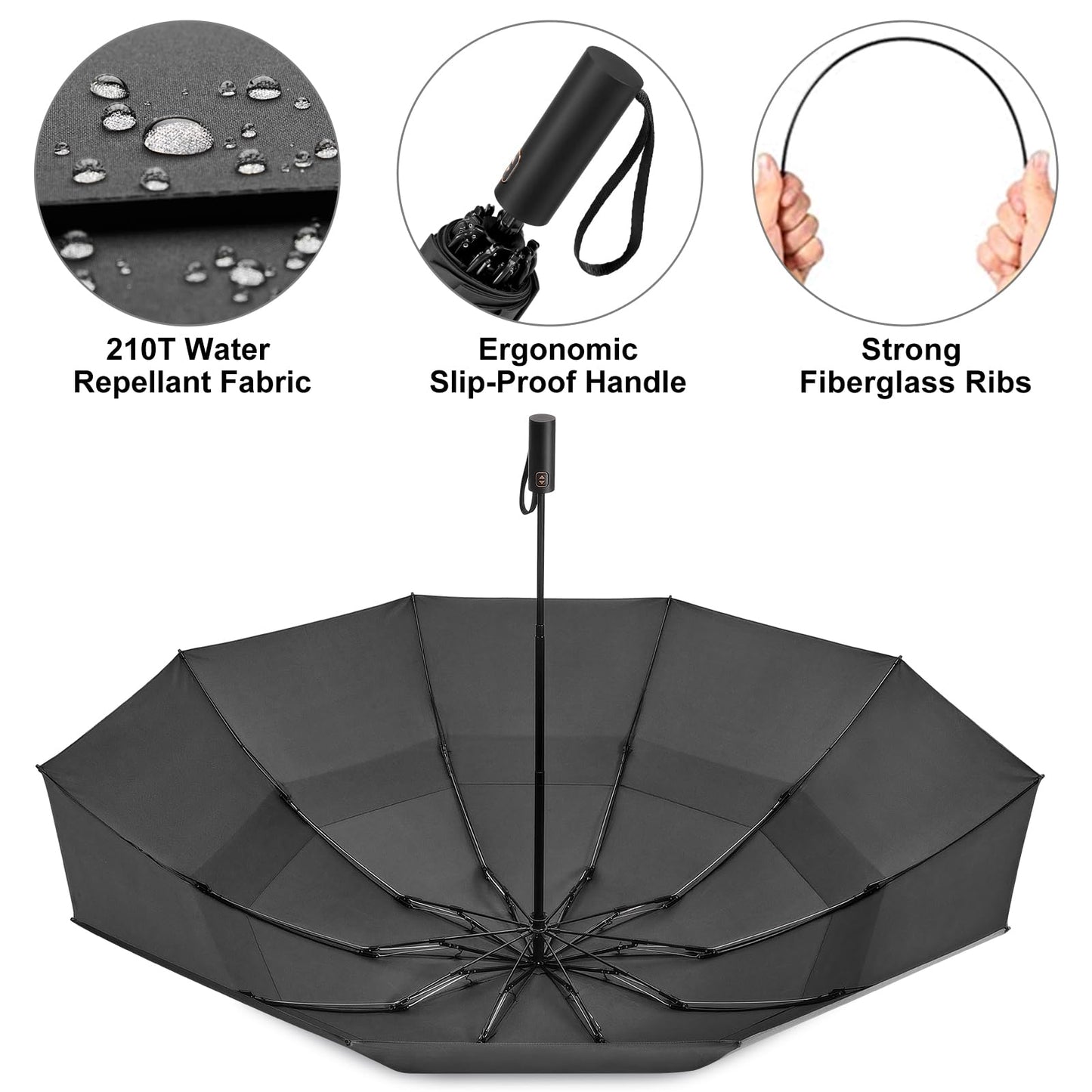 Prospo 62-Inch Windproof Travel Golf Umbrella