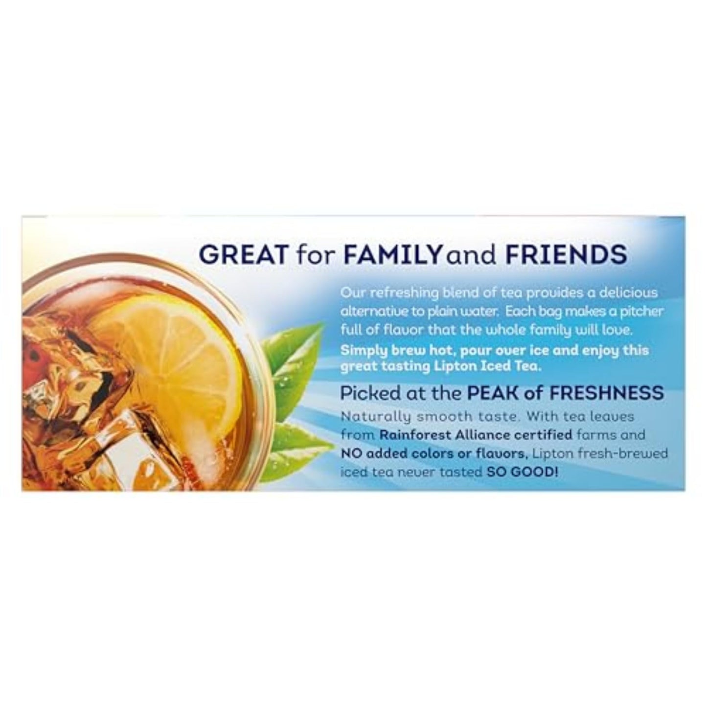 Lipton Unsweetened Iced Tea Bags, 24 Count