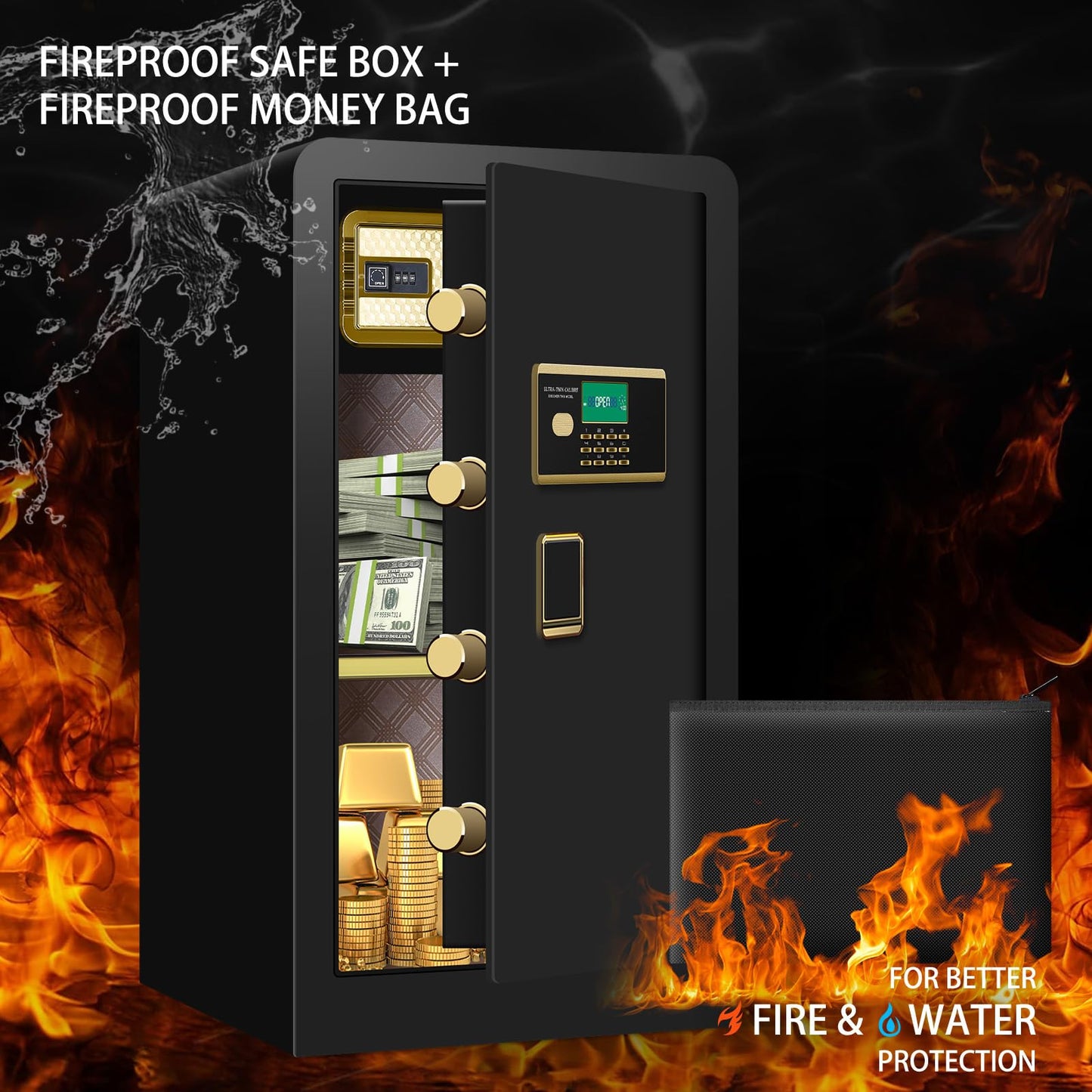 Extra Large Fireproof Safe with Lock Box