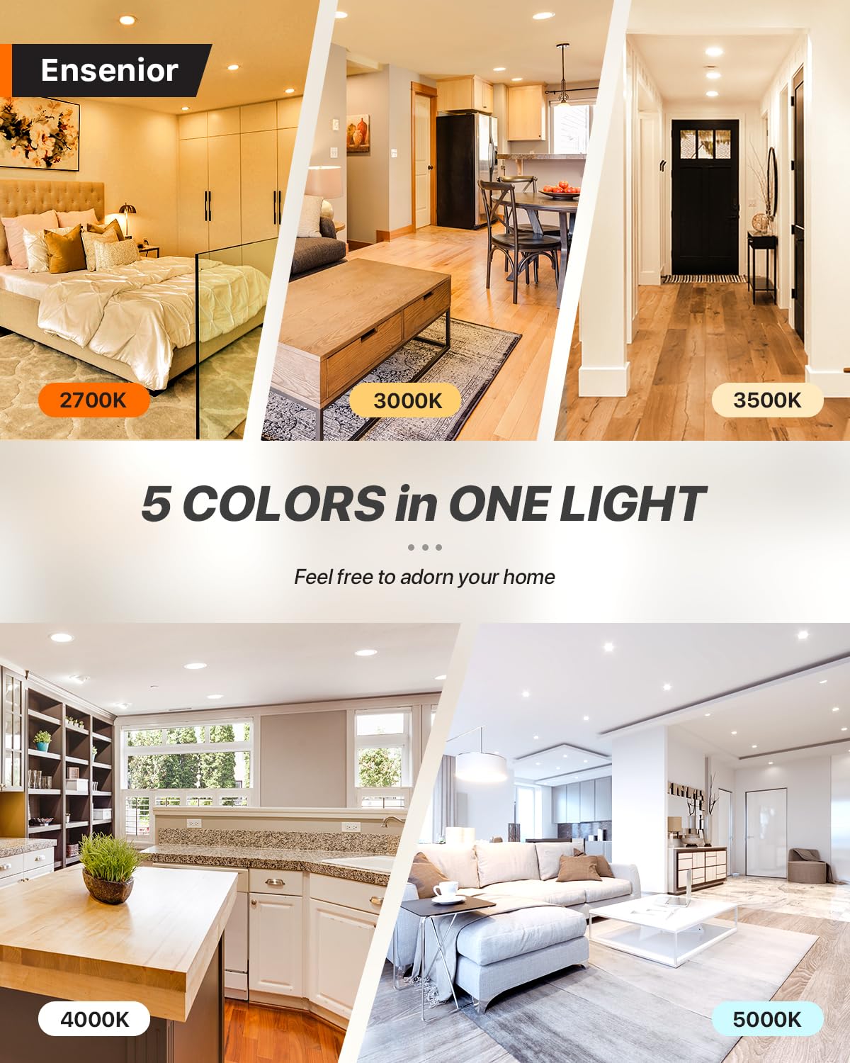 Ensenior 4-Pack Ultra-Thin LED Recessed Lights