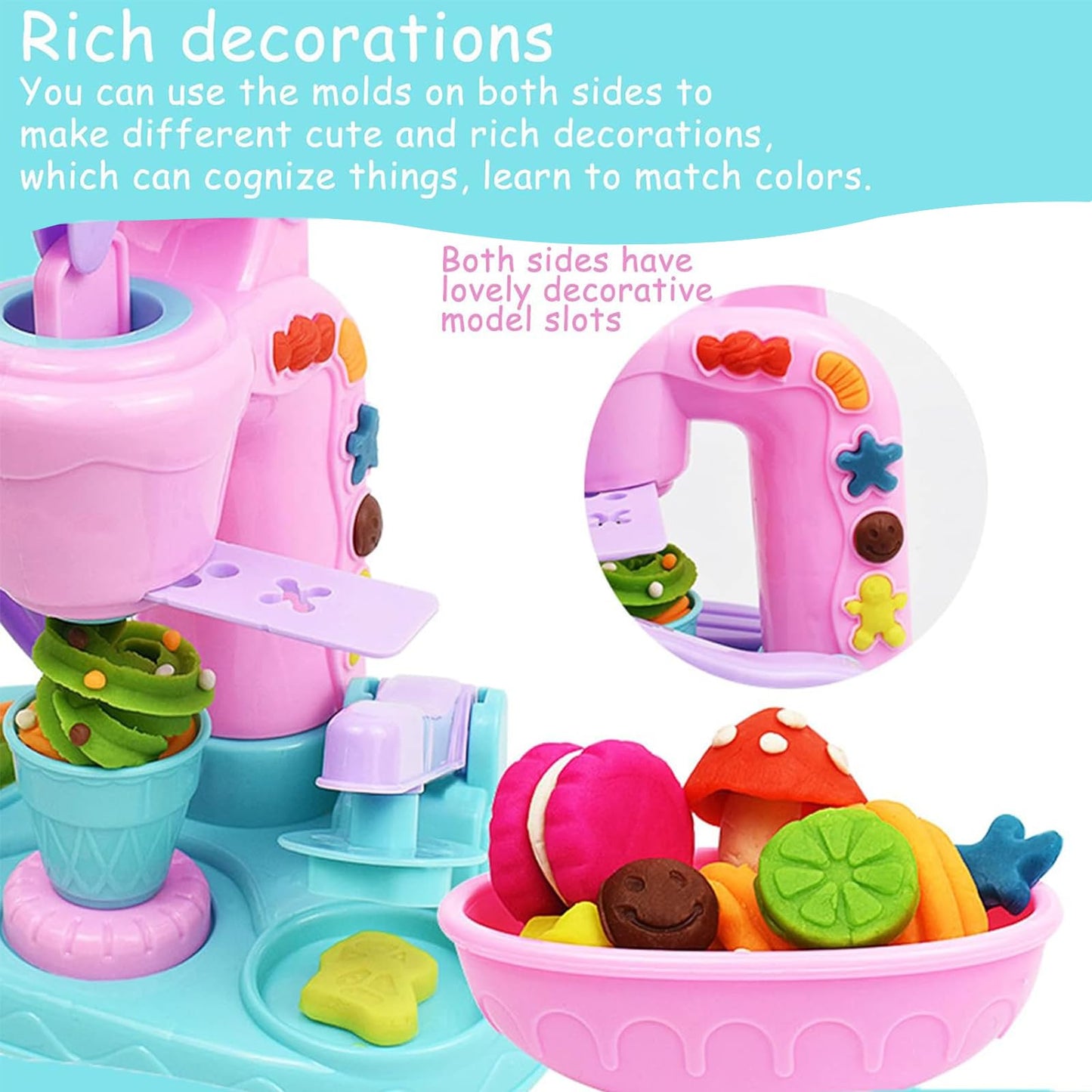 26 PCS Ice Cream Maker Dough Set for Kids