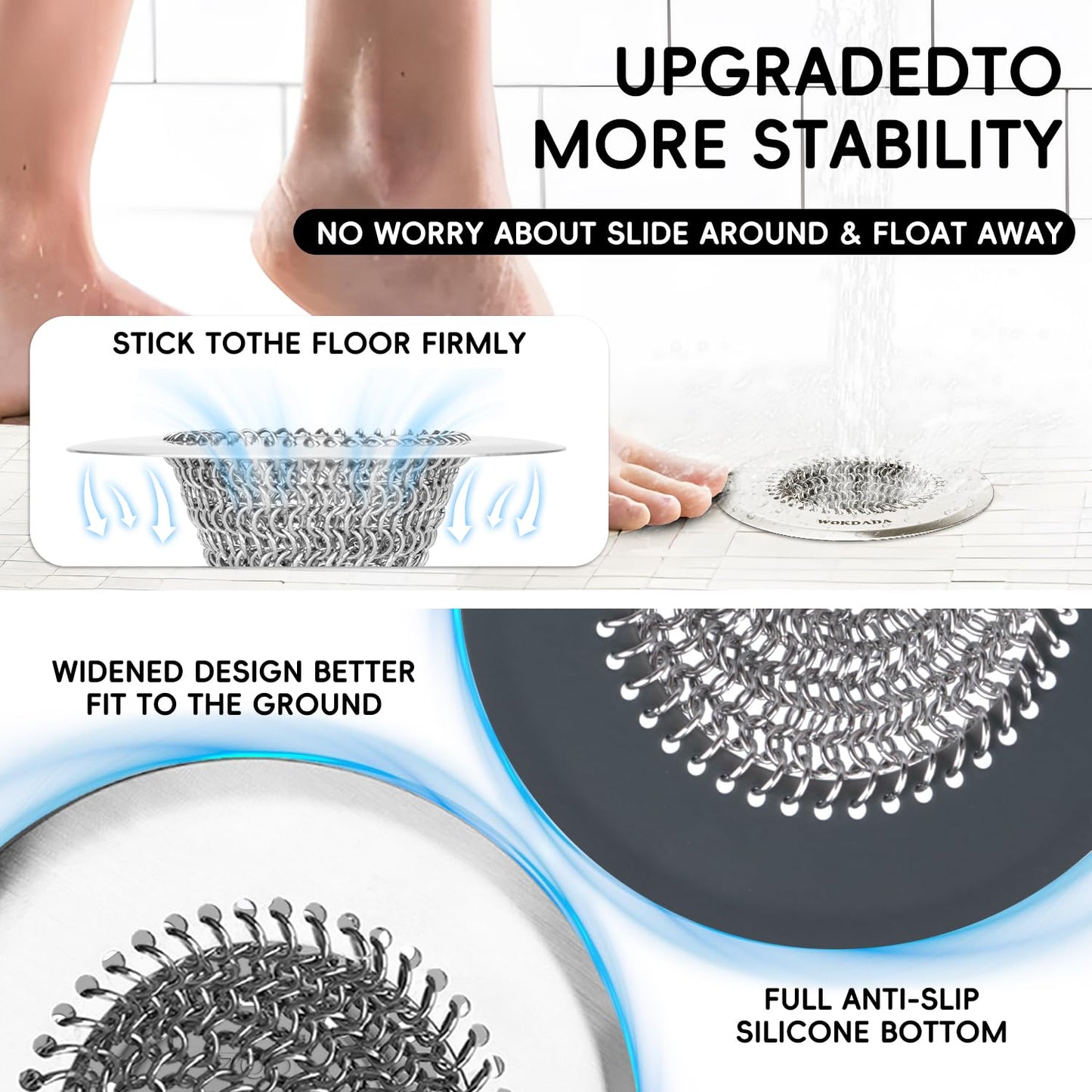 304 Stainless Steel Bathtub Drain Hair Catcher
