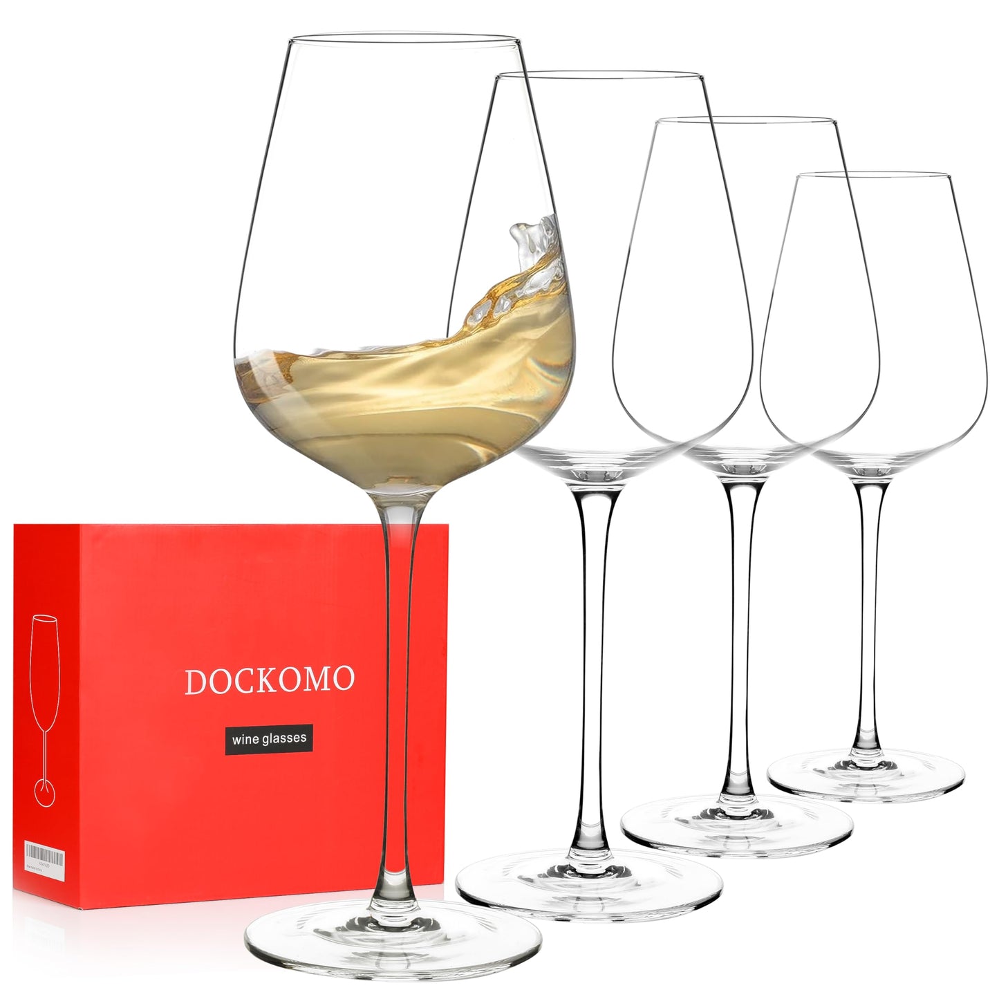 DOCKOMO Set of 4 Italian White Wine Glasses