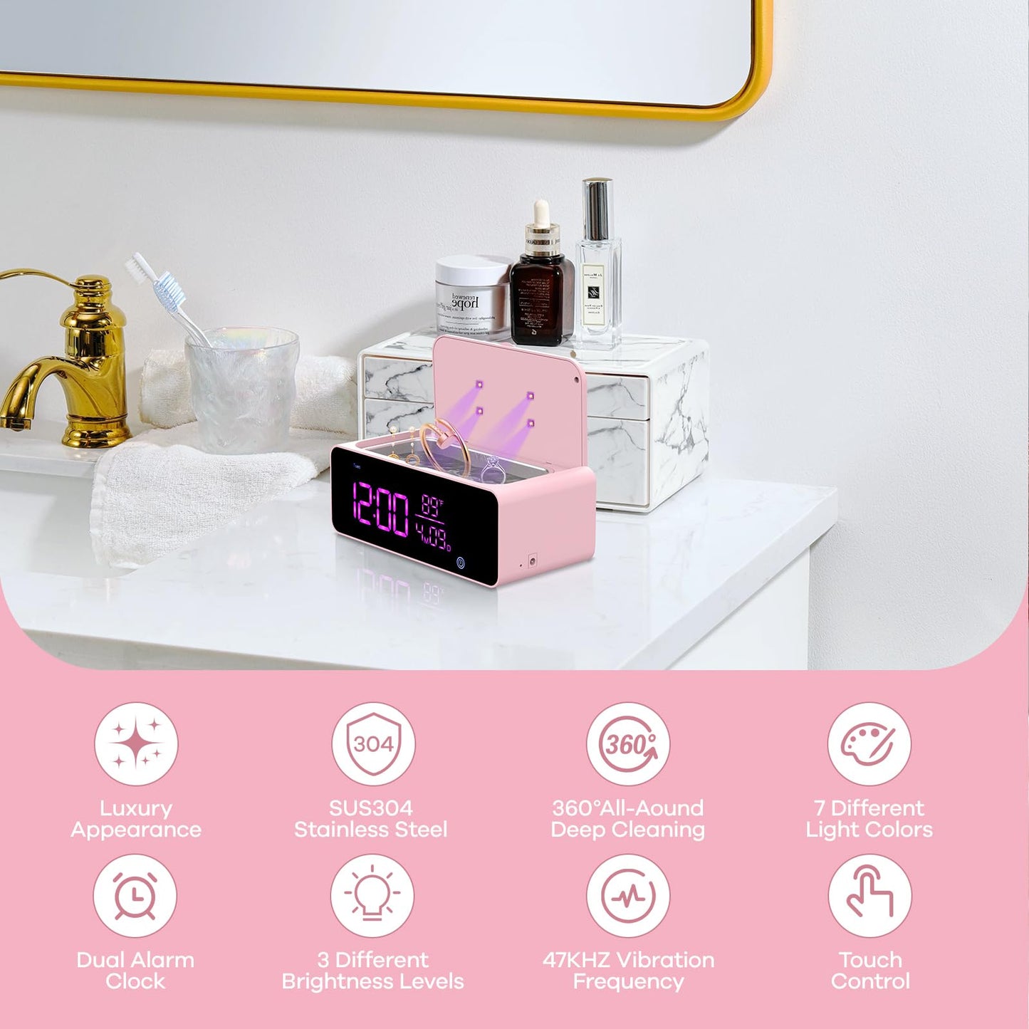 Jewelry Cleaner Machine with LED Display and Tank