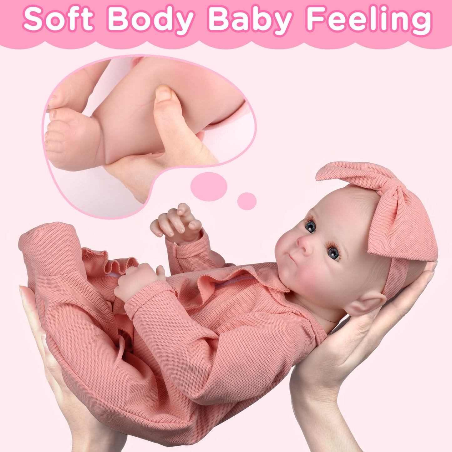 GAGAKU 18 Inch Realistic Reborn Baby Doll with Accessories