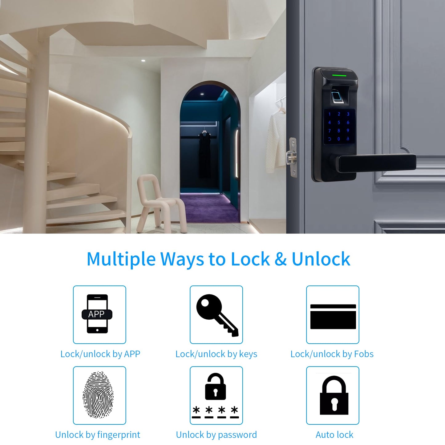HARFO Keyless Smart Fingerprint Door Lock