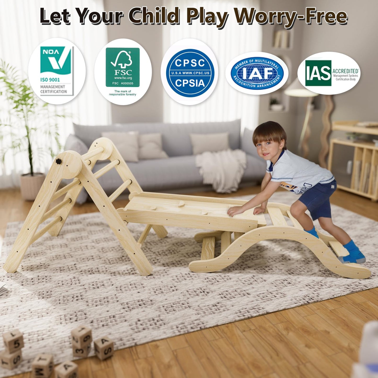 5-in-1 Toddler Climbing Triangle Set