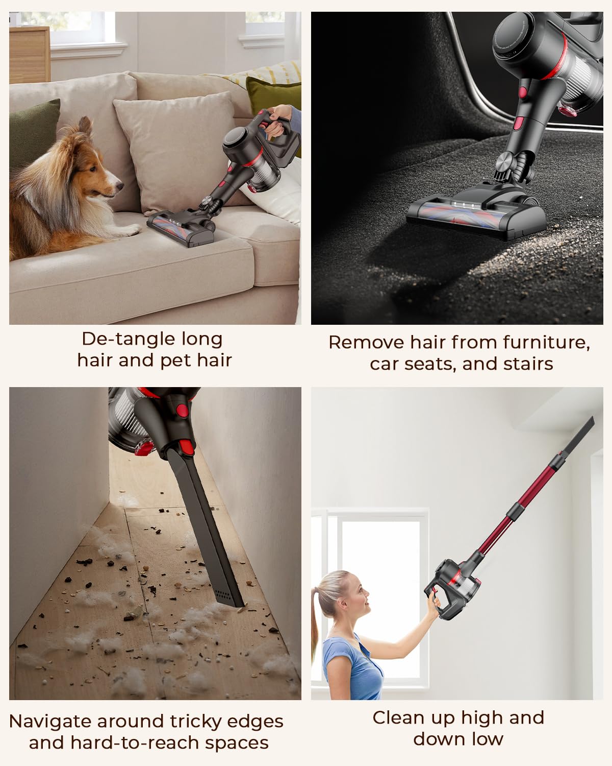Cordless Vacuum Cleaner with Charging Dock & Battery