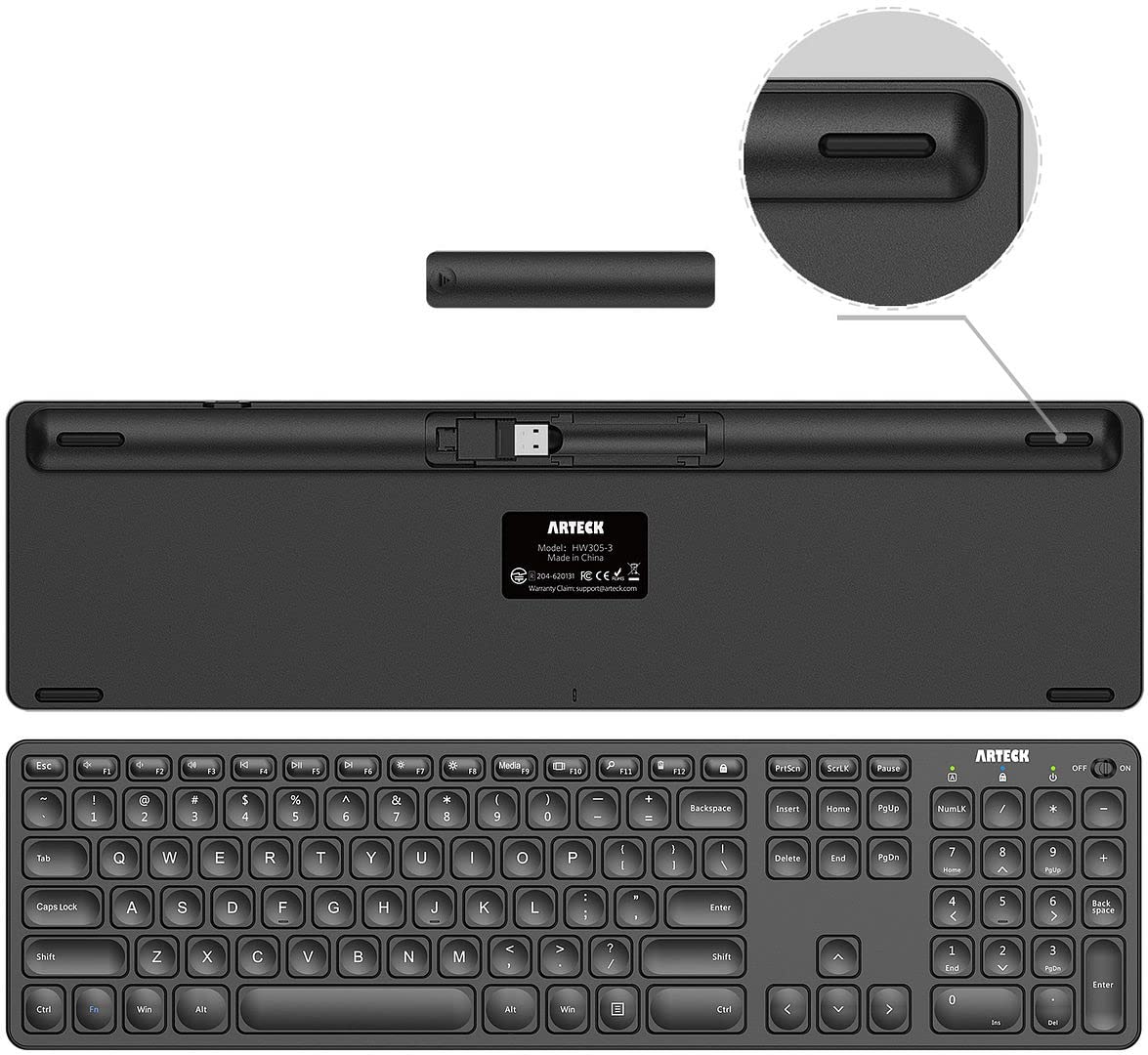 Arteck Wireless Keyboard and Mouse Combo, USB-C