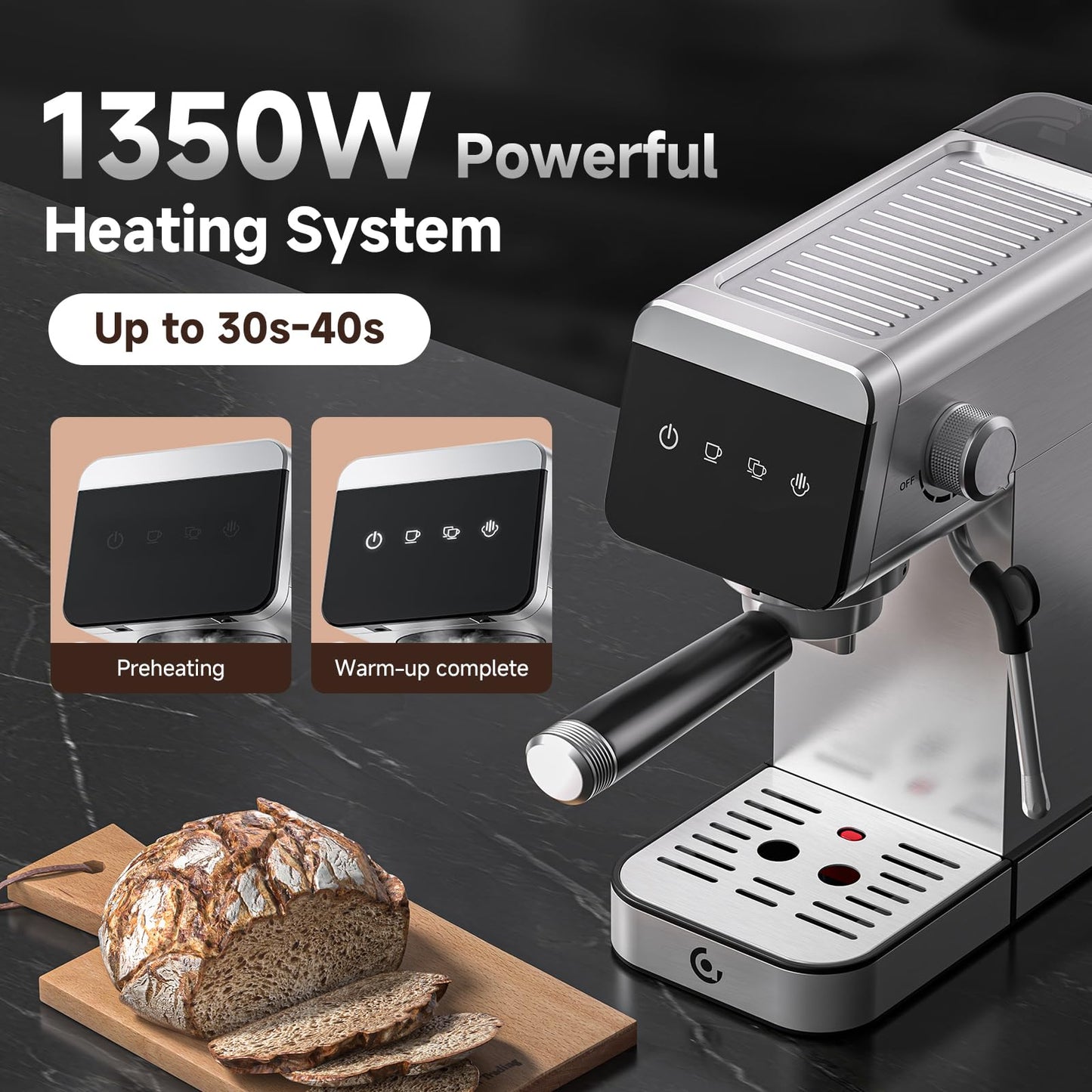 Espresso Machine with 20Bar Pressure System