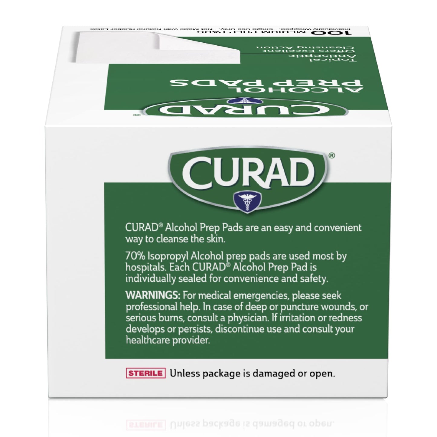 CURAD Alcohol Prep Pads (Pack of 4 Boxes), Thick Alcohol Swabs (package may vary)