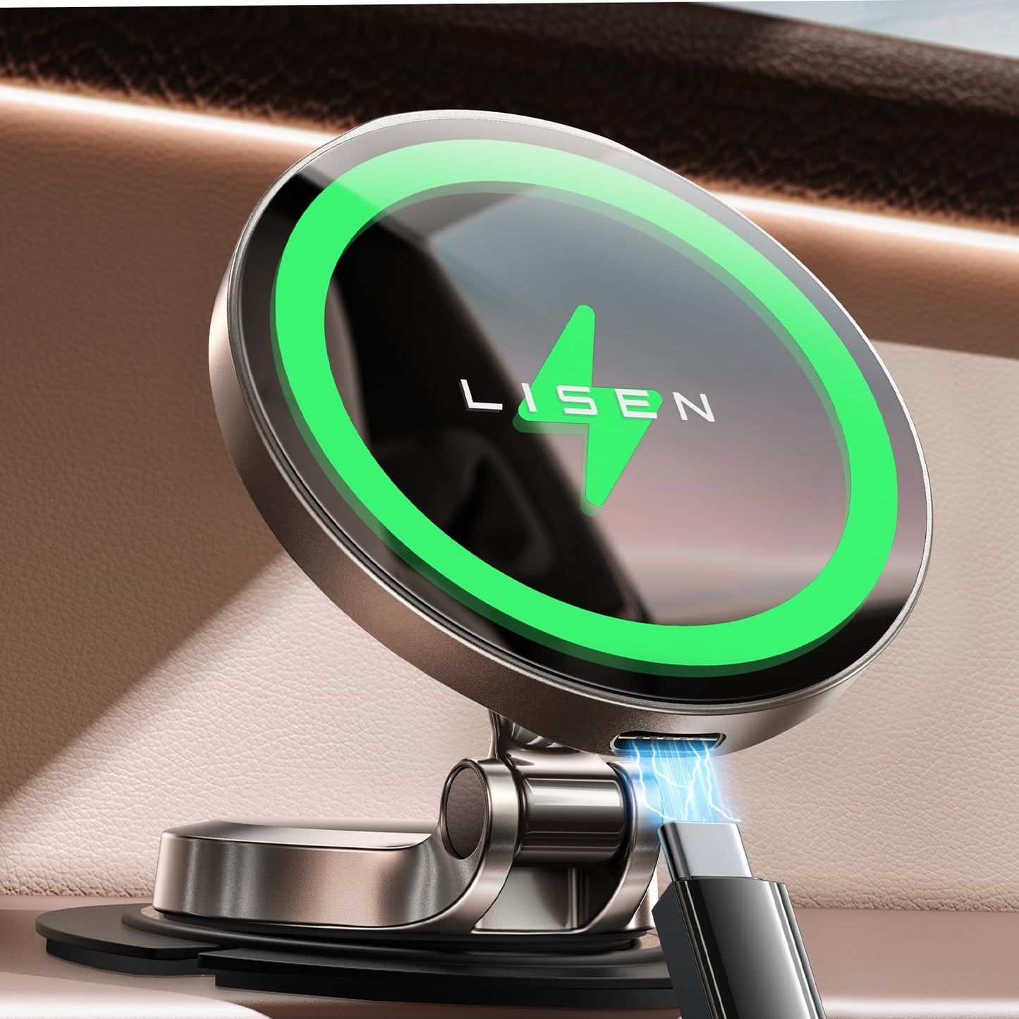 15W Magnetic Car Charger for iPhone by LISEN