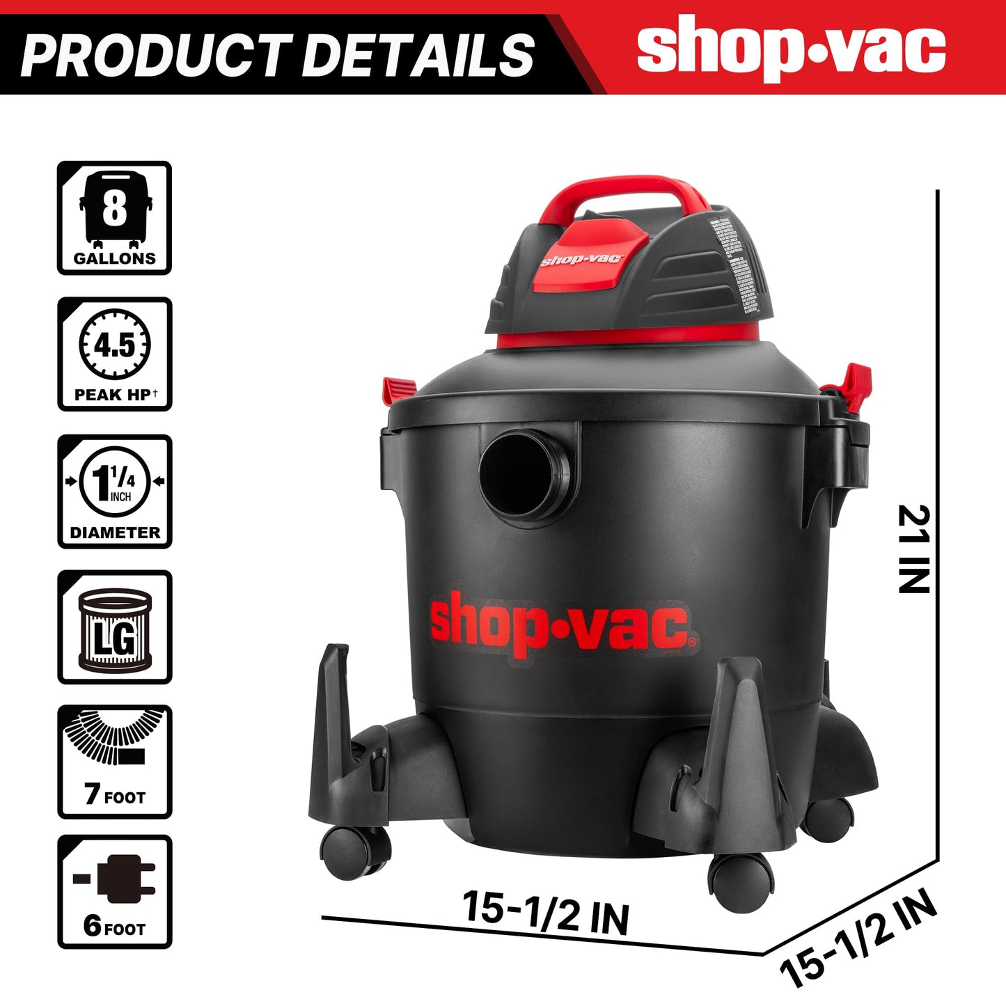 Shop-Vac Wet/Dry Vacuum (8 Gallon)