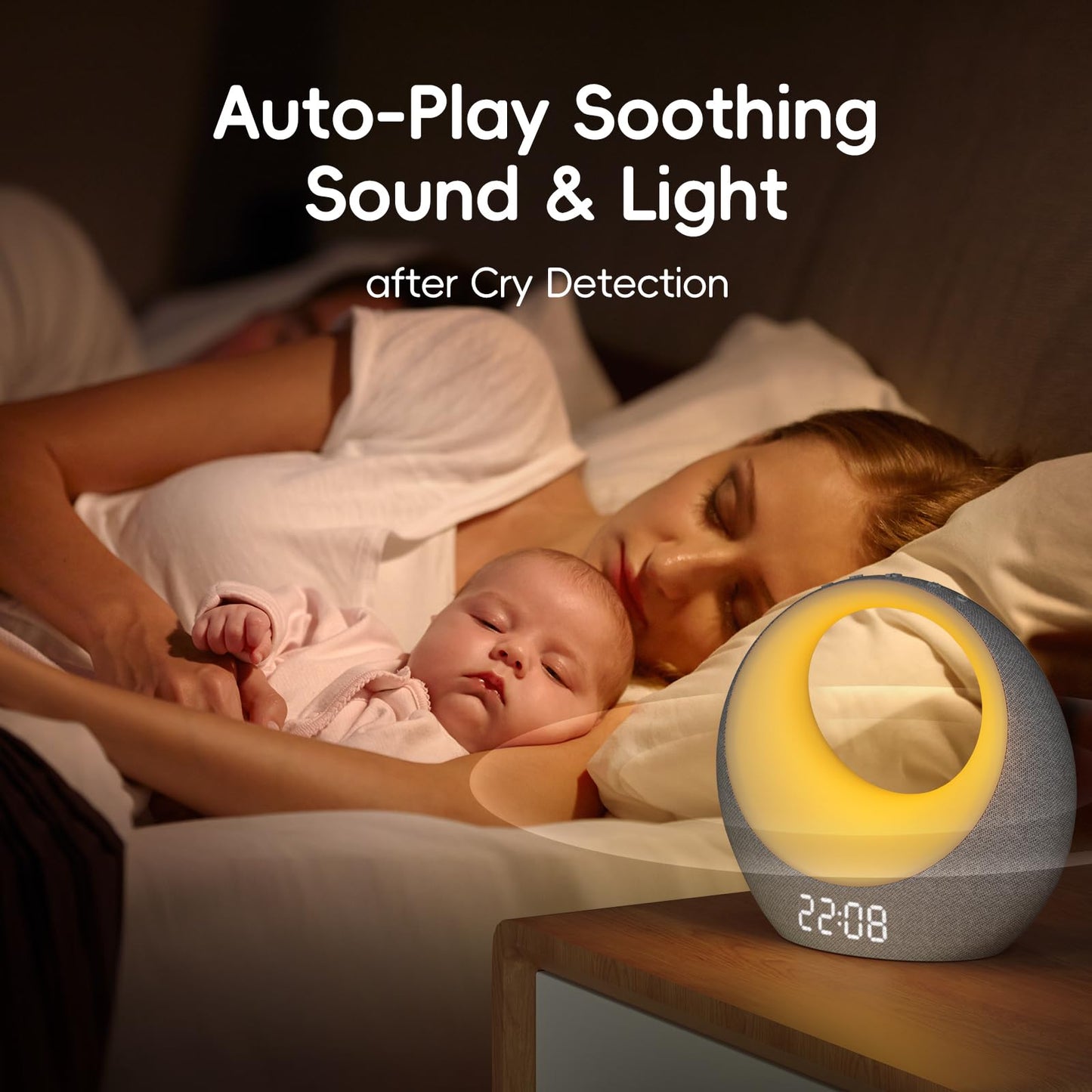 Baby Sound Machine with Night Lights & App Control