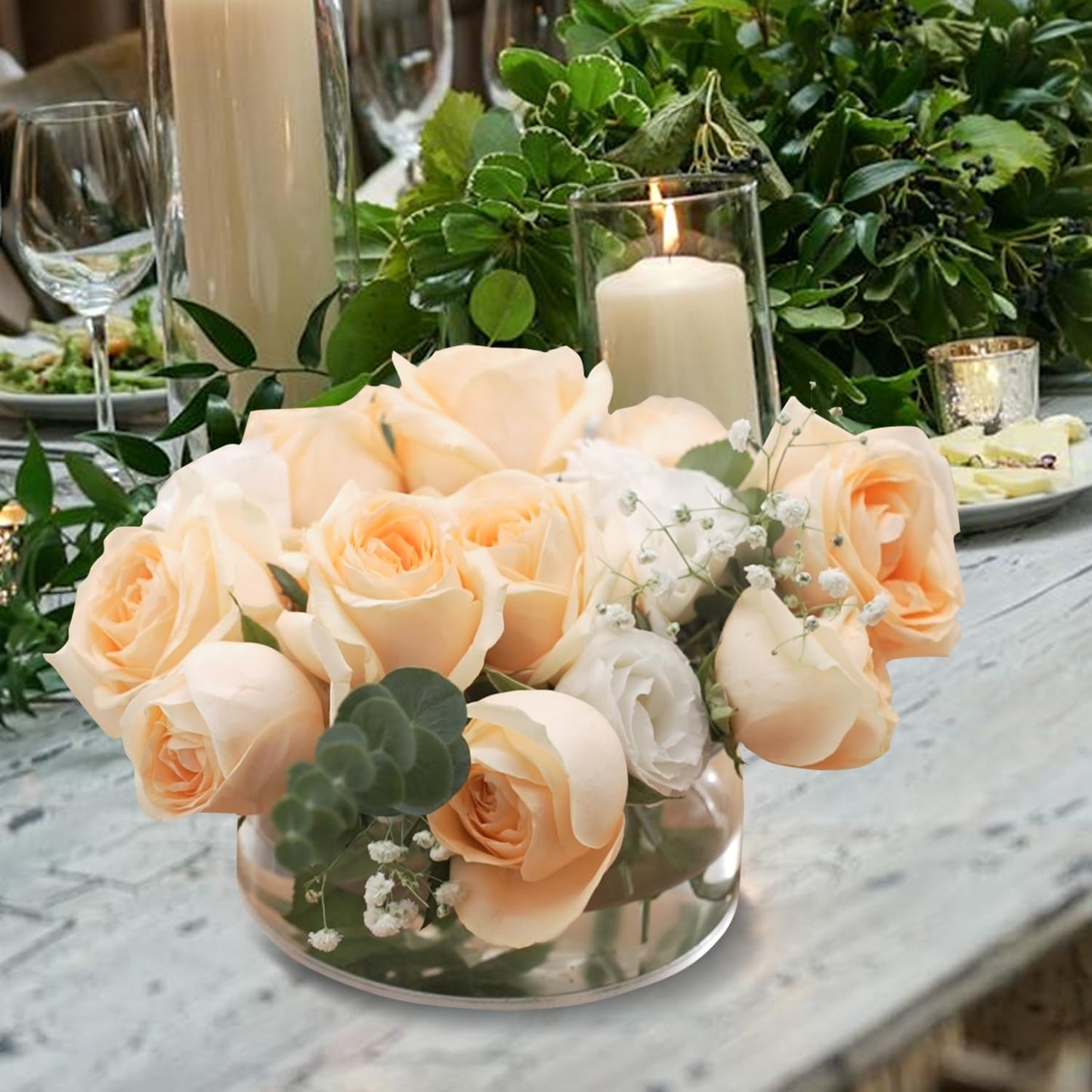 3 PCS Acrylic Floral Vases Centerpieces for Tables
