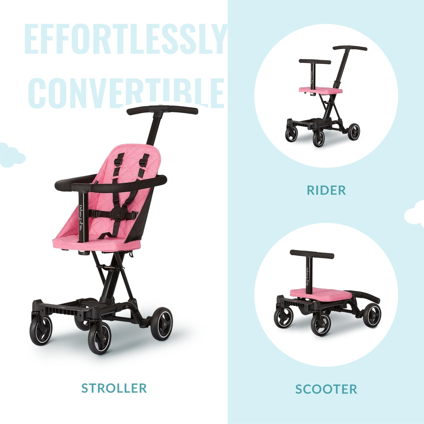 Dream On Me Lightweight Coast Rider Stroller - Pink