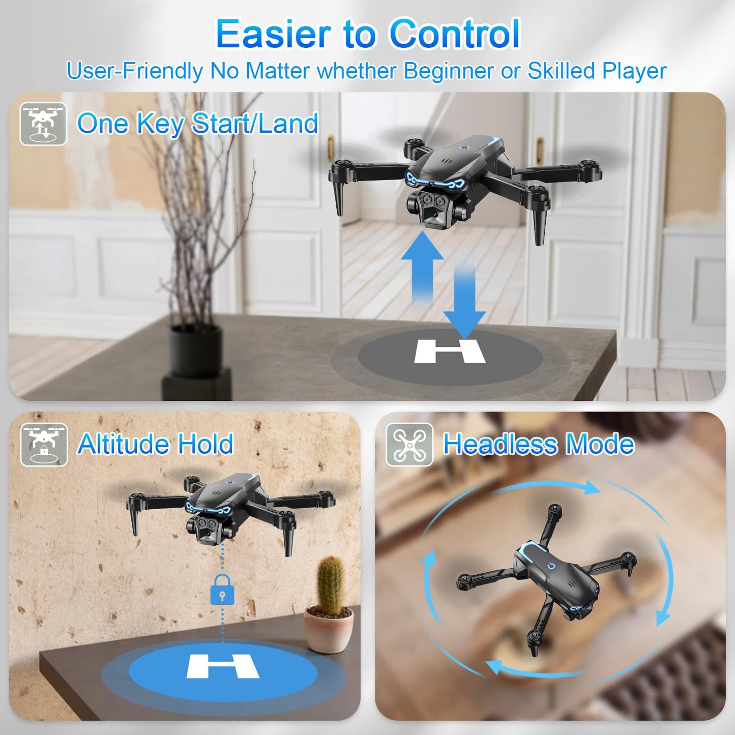 1080P HD FPV Drone with 2 Batteries