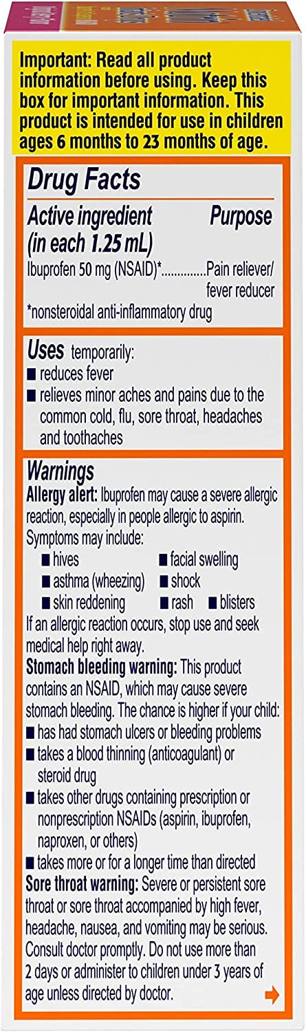 Motrin Infant Ibuprofen Drops, Berry Flavor, 2-Pack