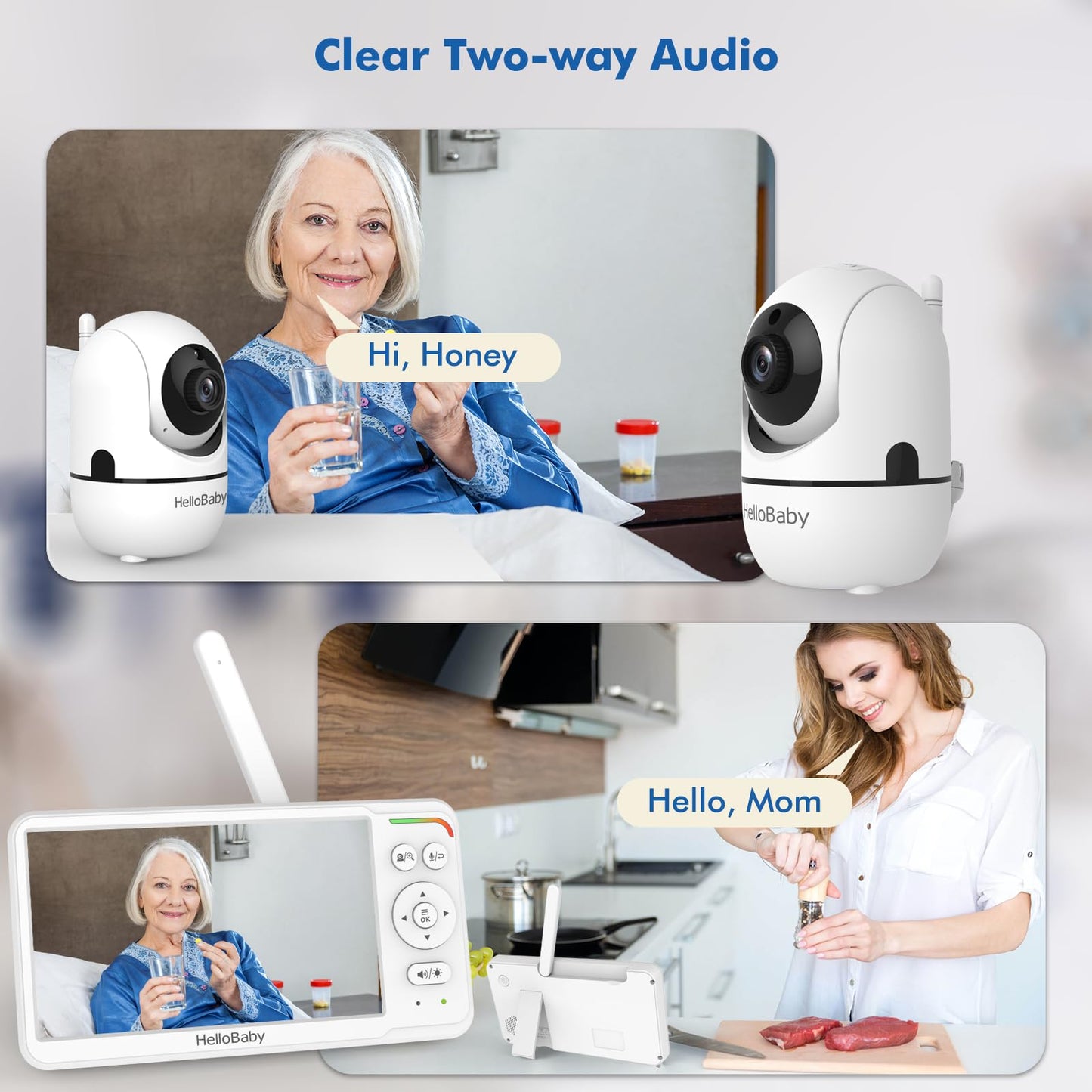 HelloBaby 6" Video Baby Monitor with Night Vision
