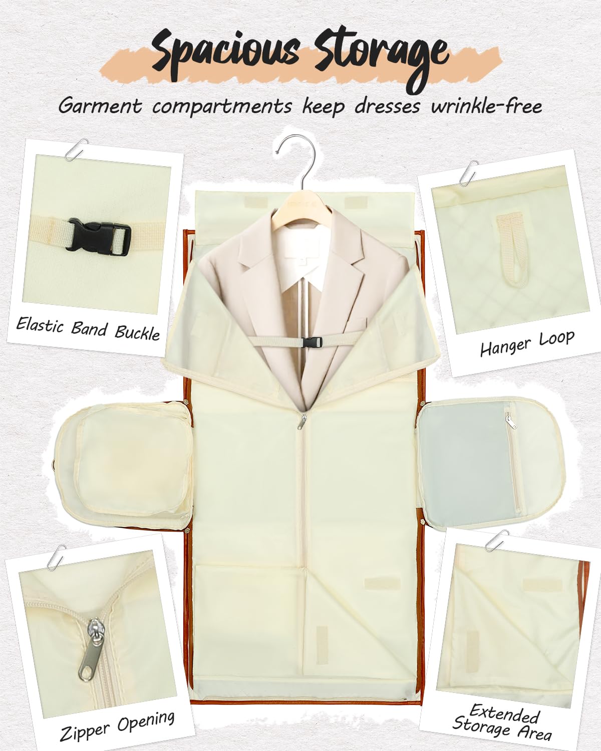 Convertible Travel Garment Bag with Shoe Compartment