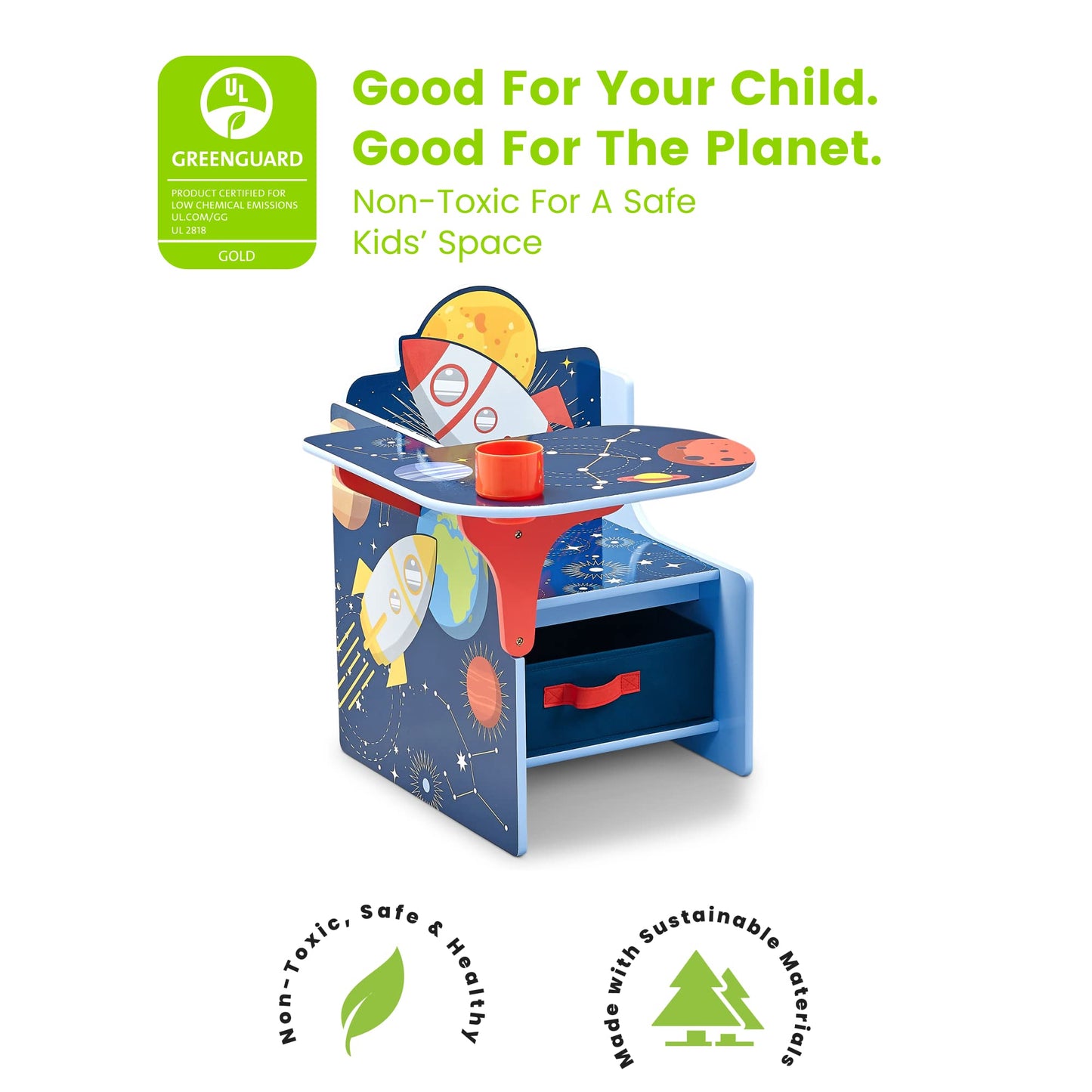 Delta Children Space Adventures Chair Desk with Storage