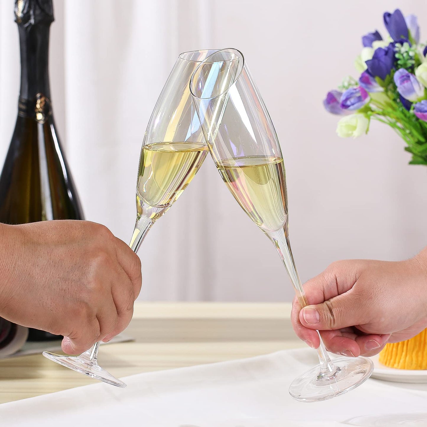 DORELINA Set of 2 Modern Champagne Flutes