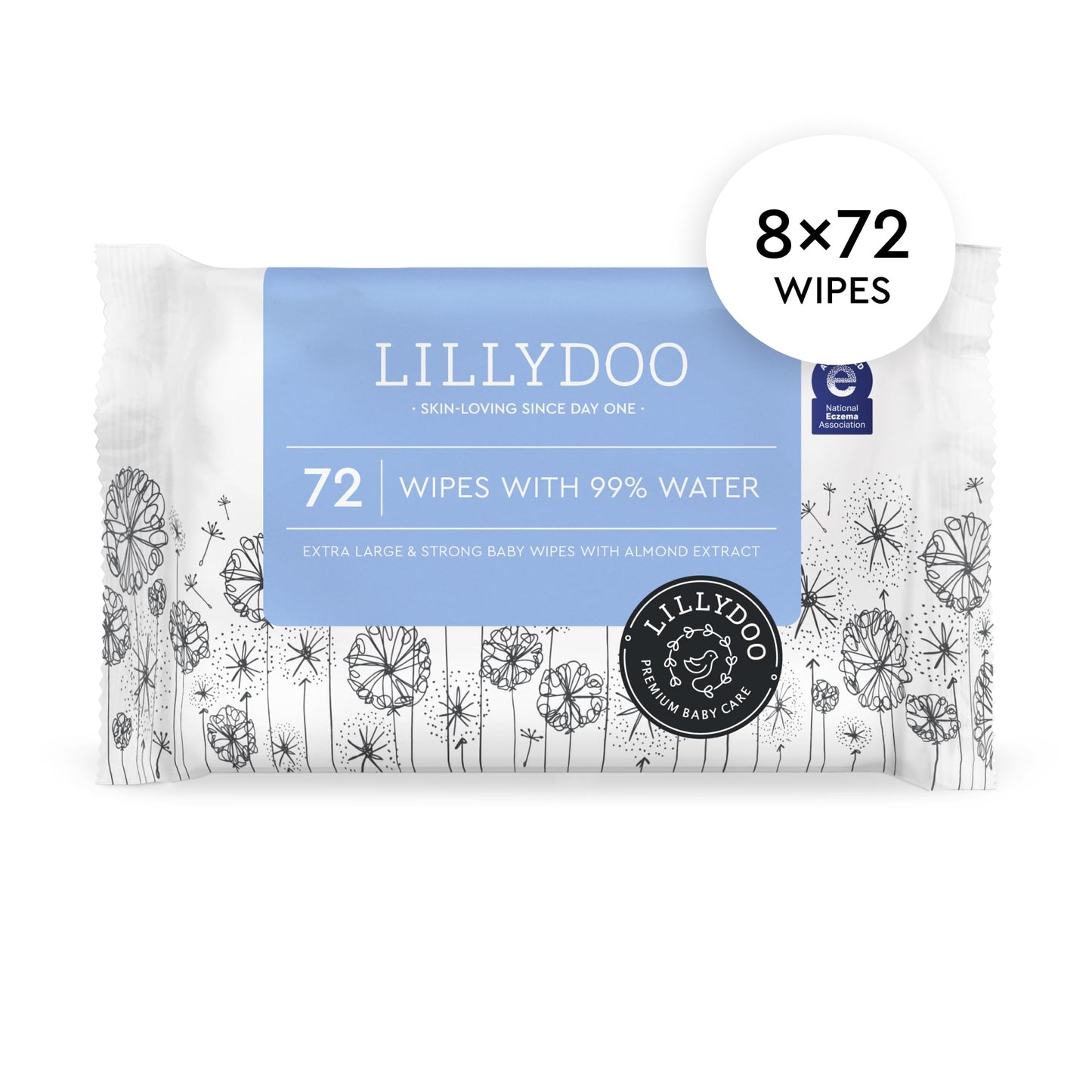 LILLYDOO Extra Large Hypoallergenic Baby Wipes