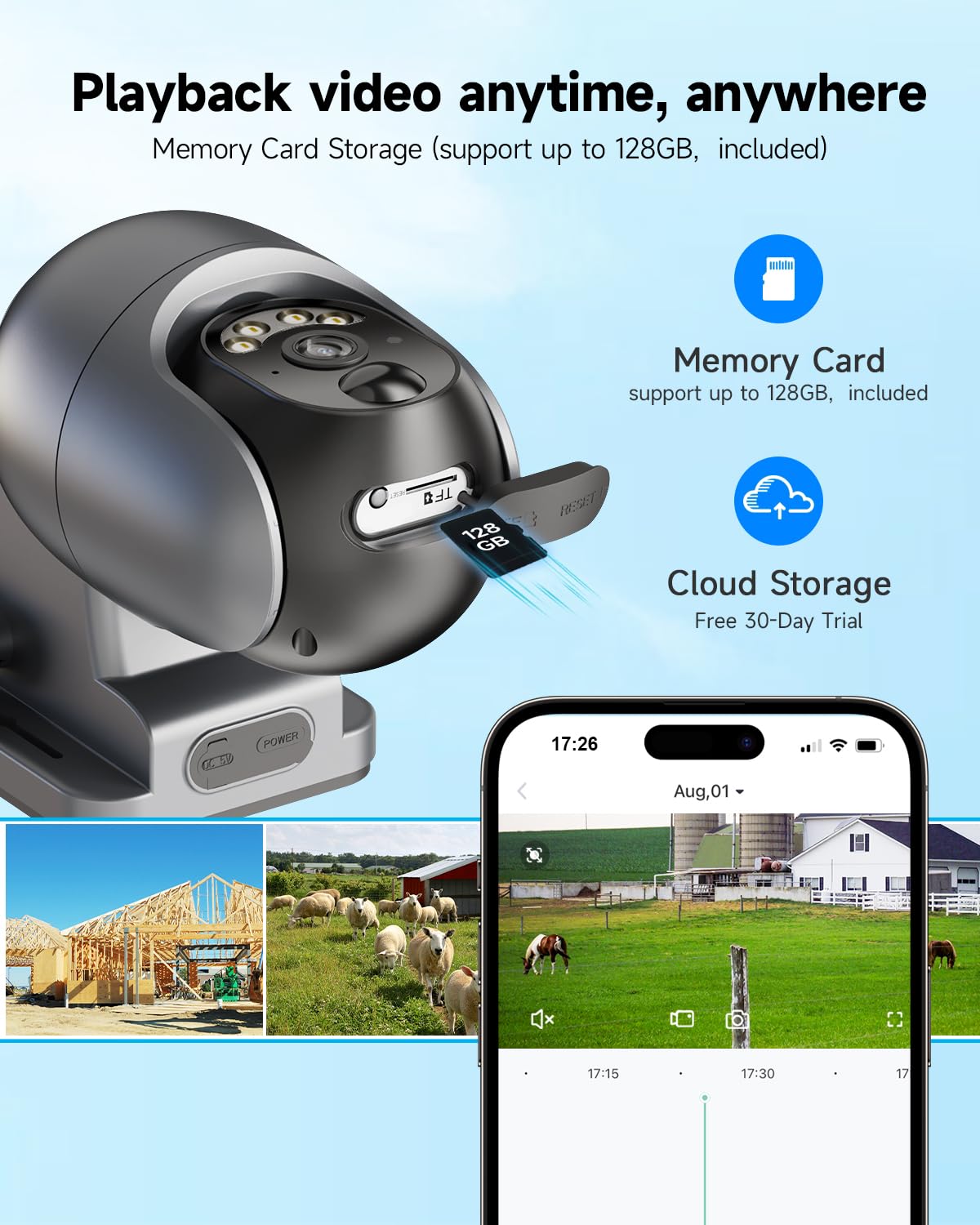4G LTE Solar Security Camera with 2K Night Vision