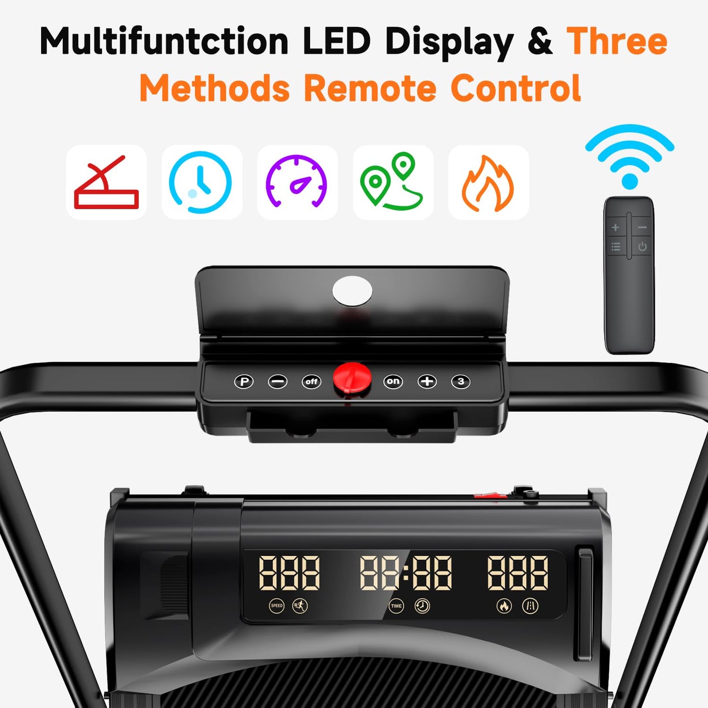 Fasion Trek Run Walking Pad Treadmill with Handle Bar, 6% Manual Incline & 0.6-7.5MPH, Under Desk Compact Treadmill with App Control, Safety Key, 300lbs Capacity, Double Deck Cushioning