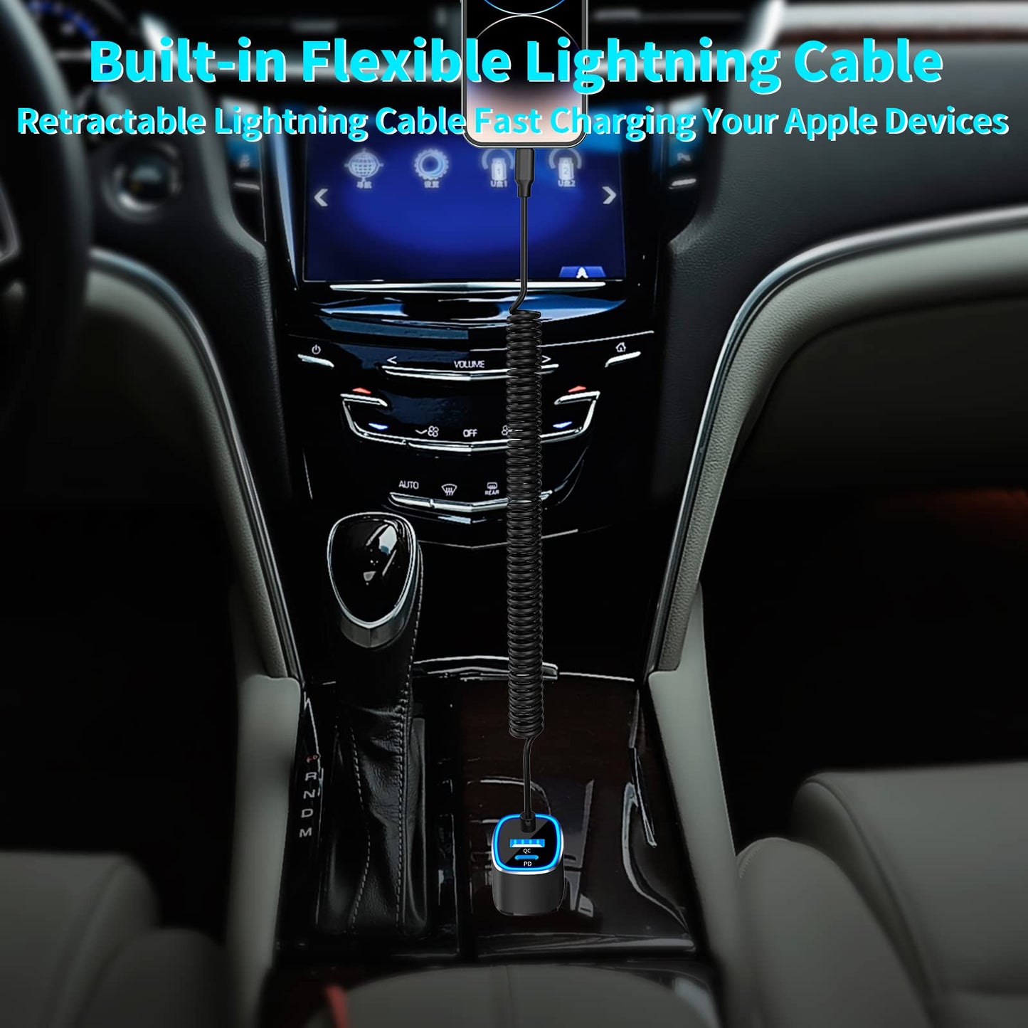 105W USB-C Fast Car Charger with 6FT Cable