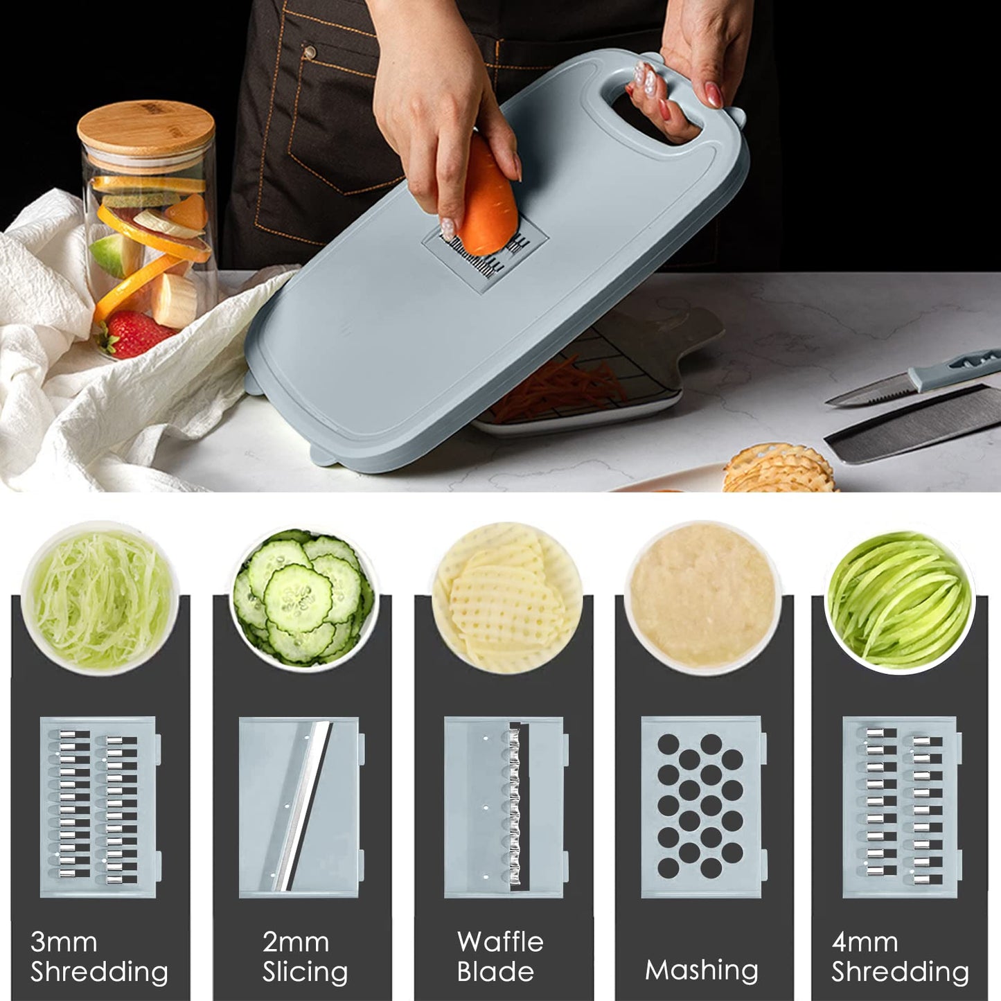 Collapsible Cutting Board with Colander for Camping