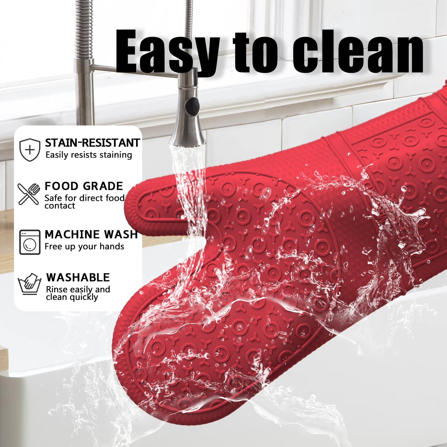 Oven Mitts and Silicone Spatulas Set