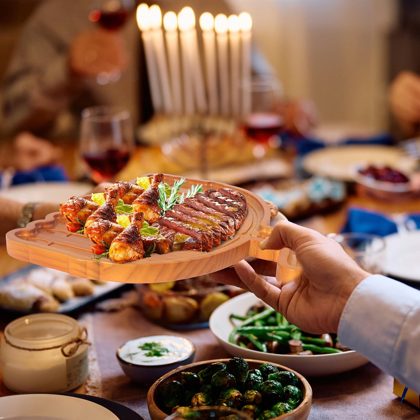 Hanukkah Charcuterie Serving Tray by Tkifoda