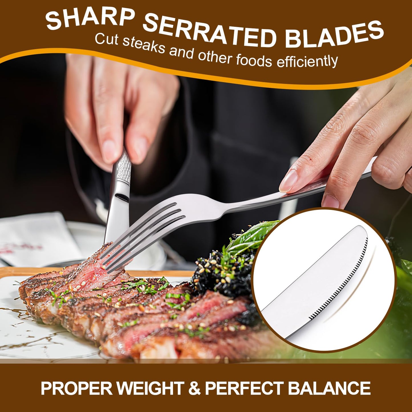 40-Piece Stainless Steel Flatware Set for 8