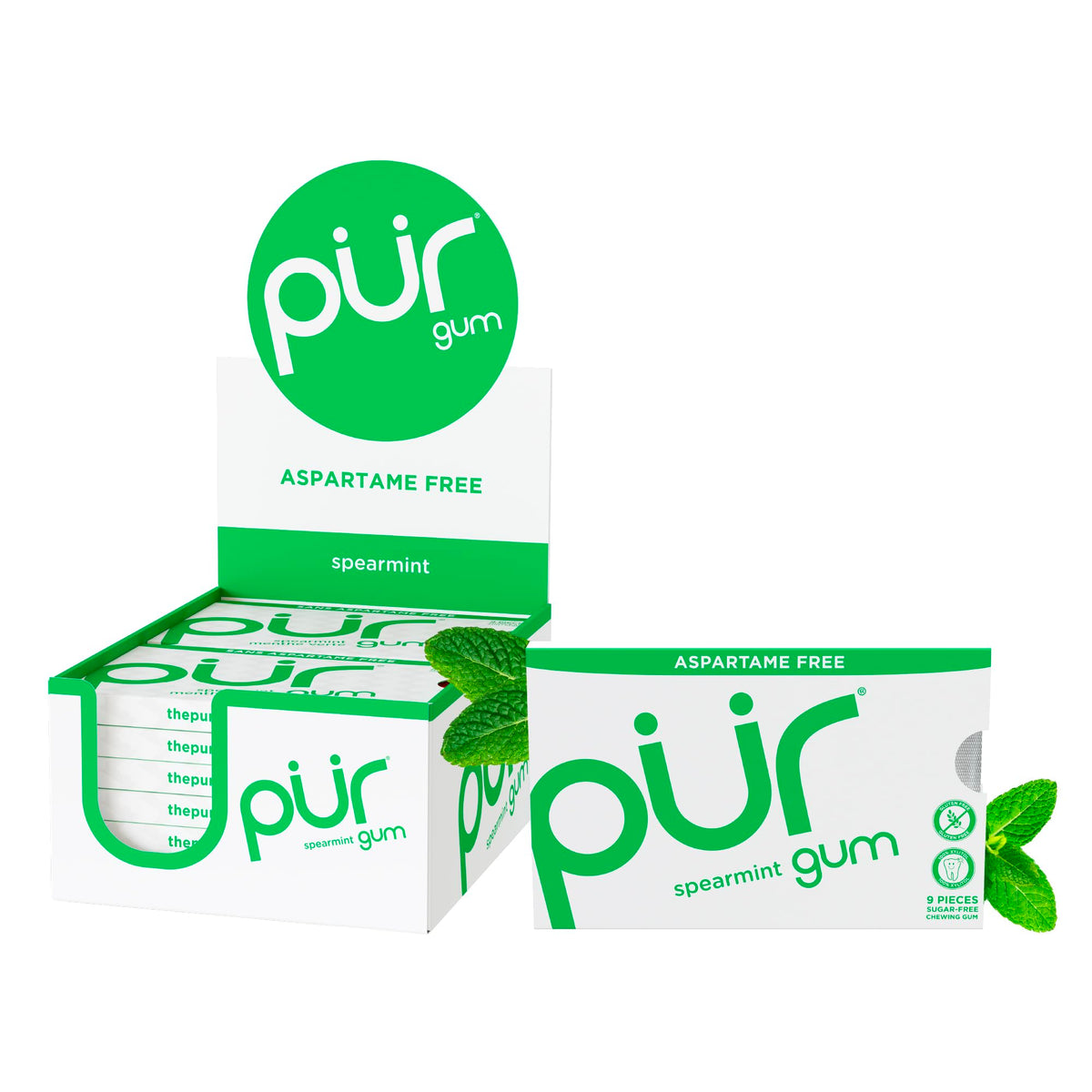 108 Count PUR Sugar Free Spearmint Xylitol Gum