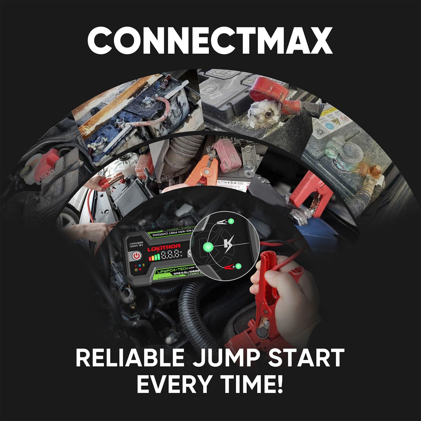 1350 Amp LOKITHOR Jump Starter with Fast Charging