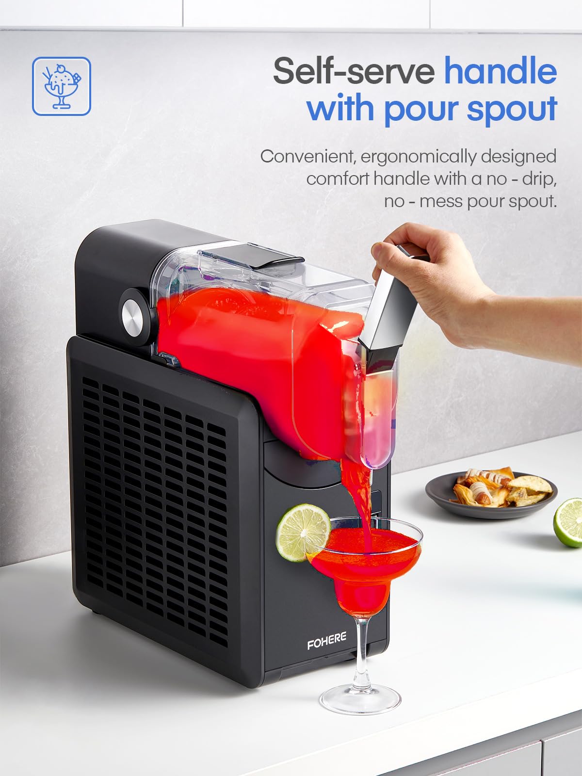Slushie Machine with Self-Cleaning Function