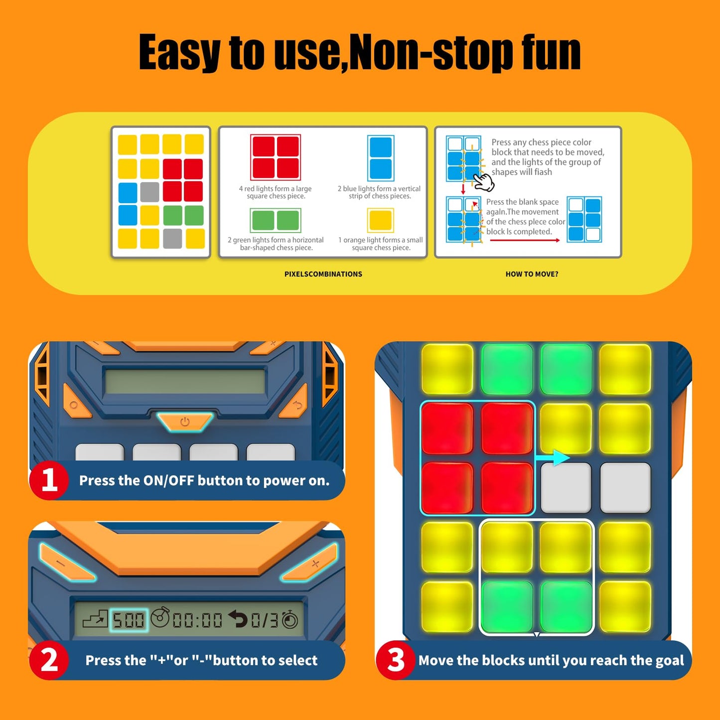 500 Slide Puzzle Brain Teaser Game for All Ages