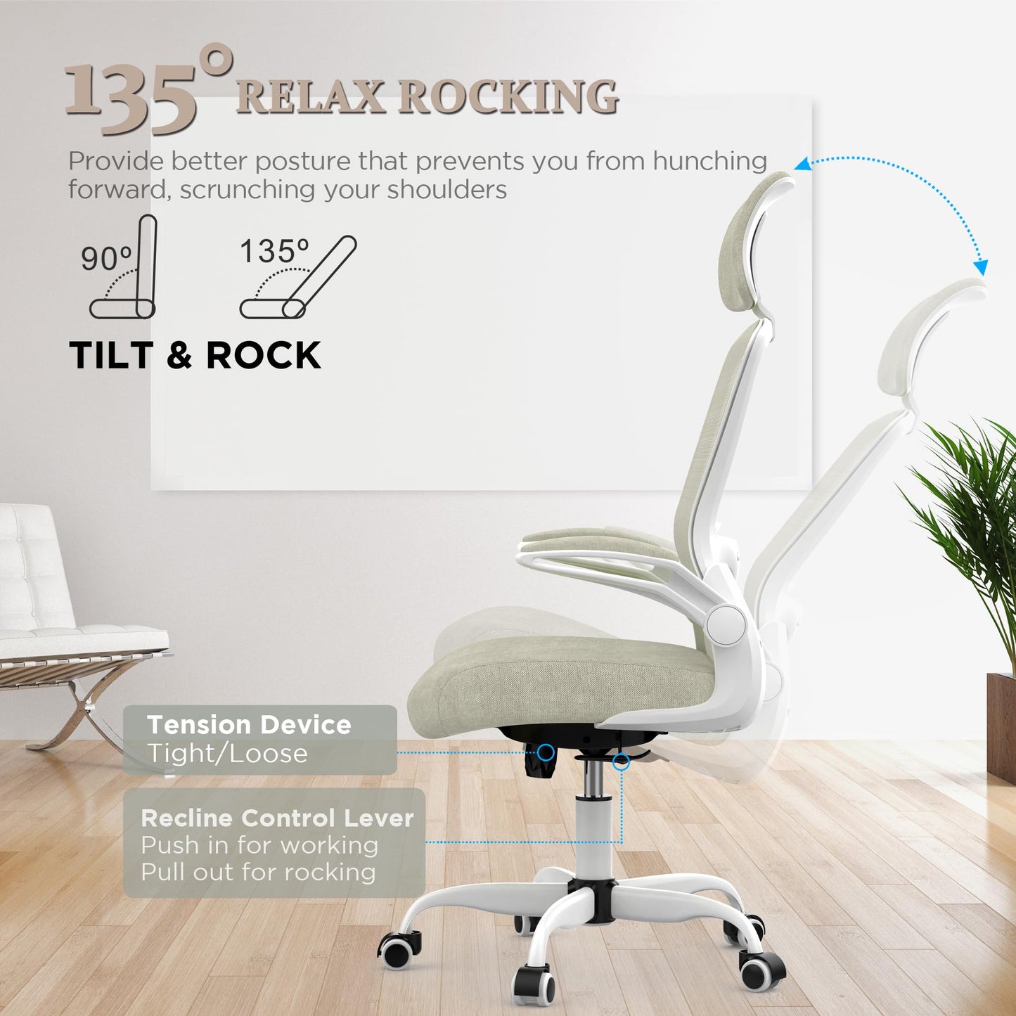 Ergonomic High Back Desk Chair with Lumbar Support