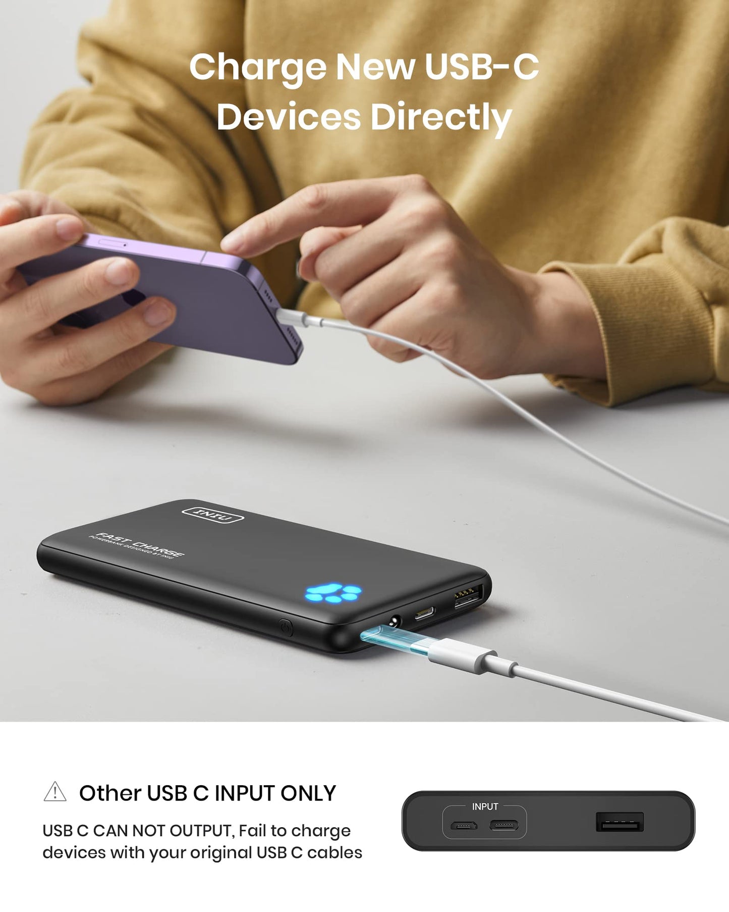 10000mAh INIU Fast Charging Power Bank