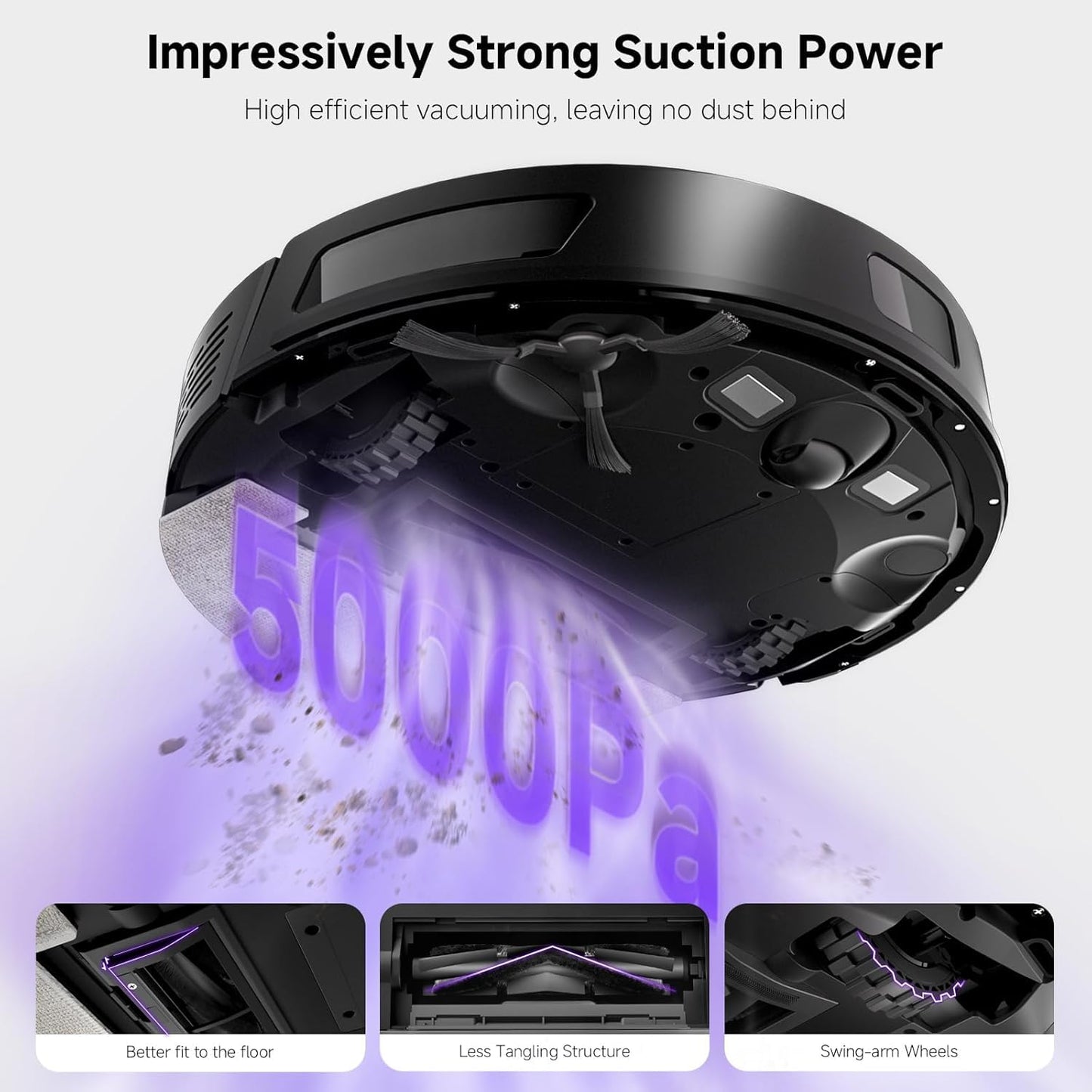 MONSGA Robot Vacuum And Mop with Self-Emptying Station