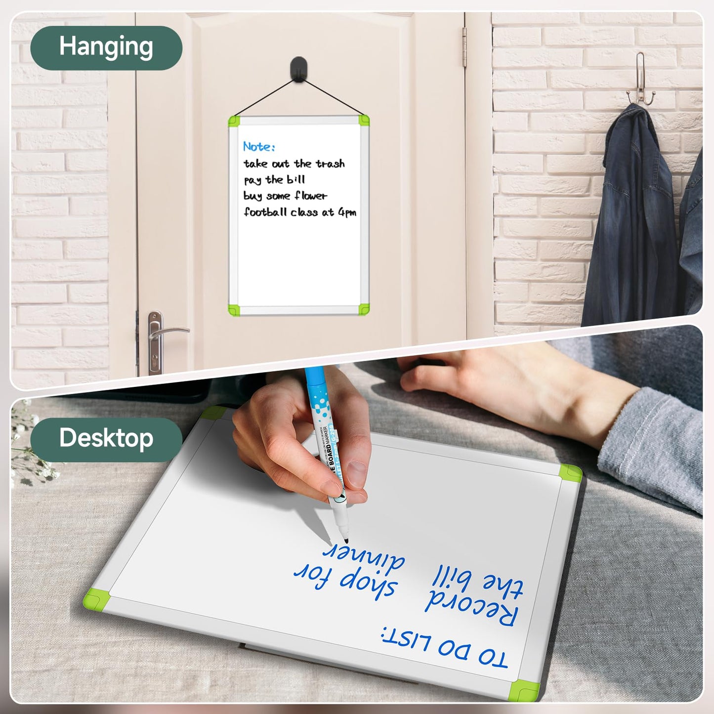 Double Sided Dry Erase Whiteboard for Home
