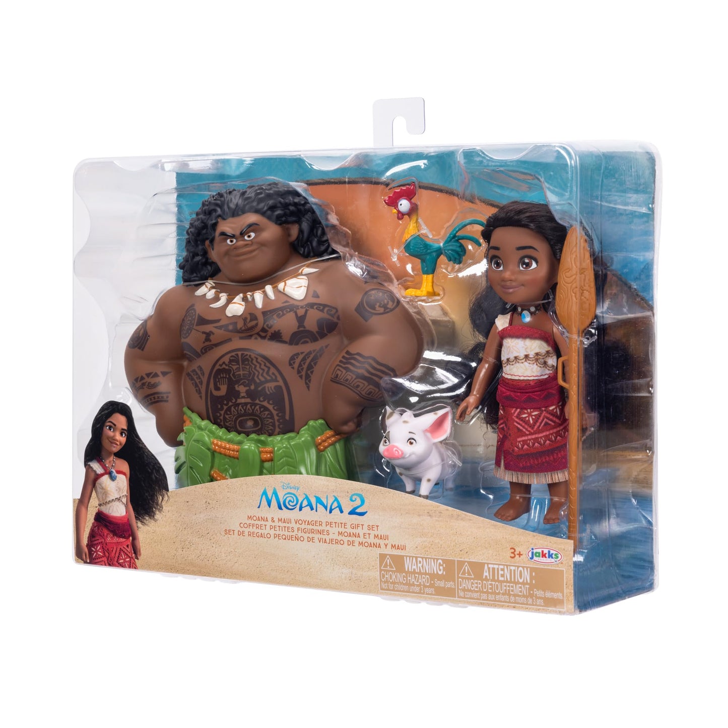 Disney Moana & Maui Doll Set with Pua & Hei Hei
