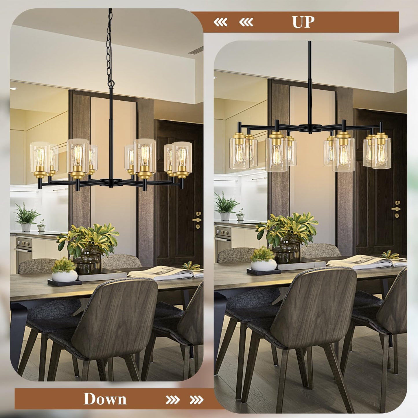 Sucolite 8-Light Modern Farmhouse Chandelier