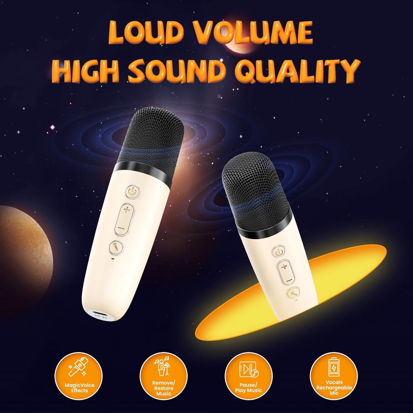 IROO Mini Karaoke Machine with Wireless Microphones