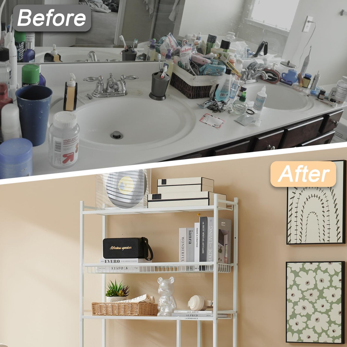 6-Tier Over Toilet Storage Organizer