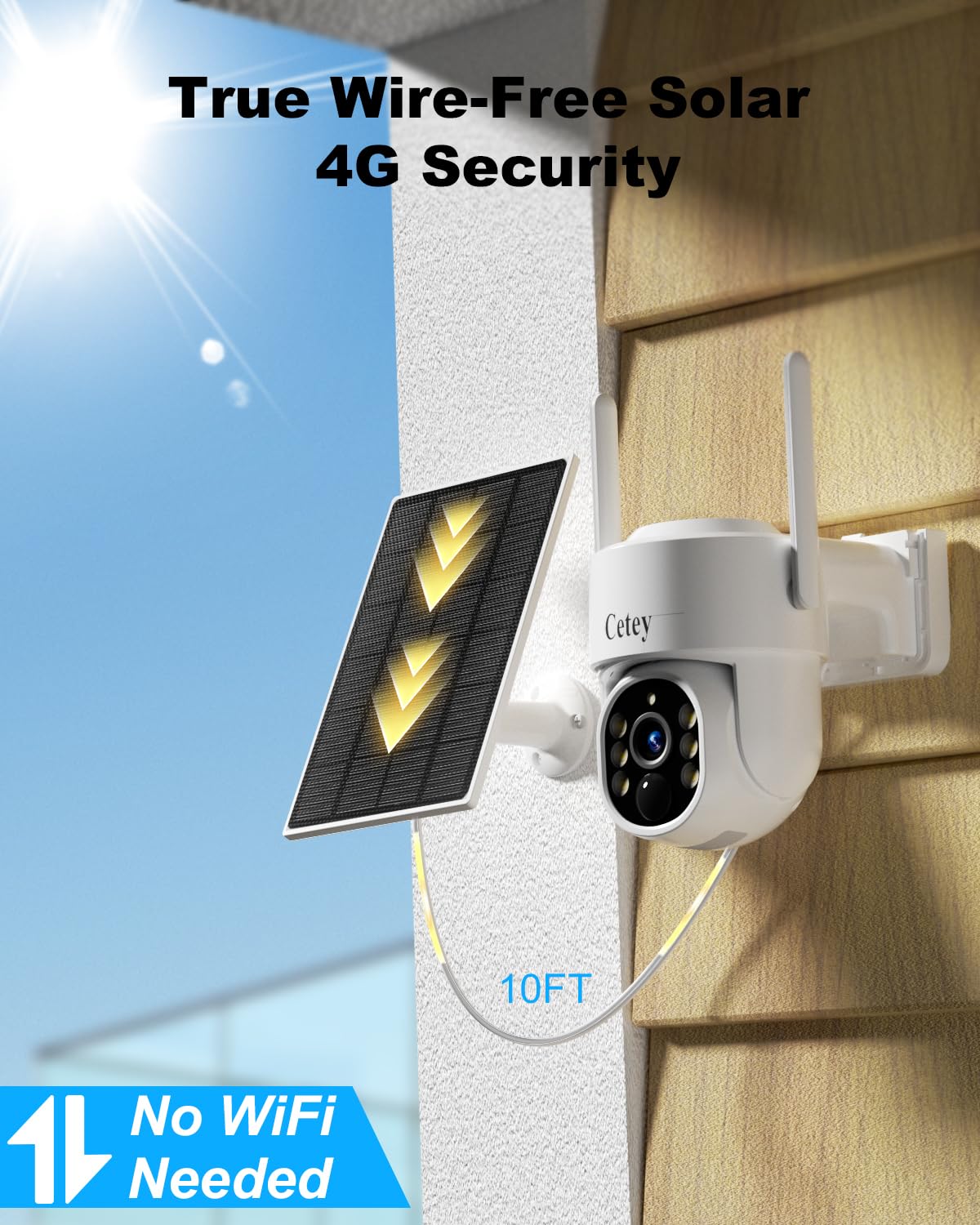 4G LTE Outdoor Solar Security Camera with Audio