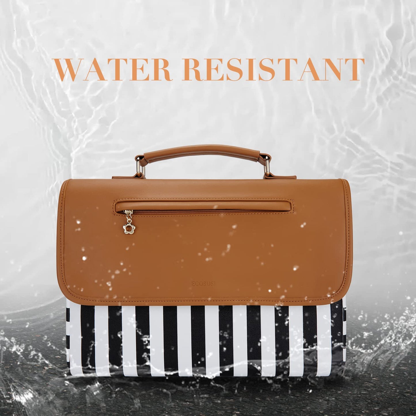 ECOSUSI Slim Leather Laptop Bag for 15" Notebooks