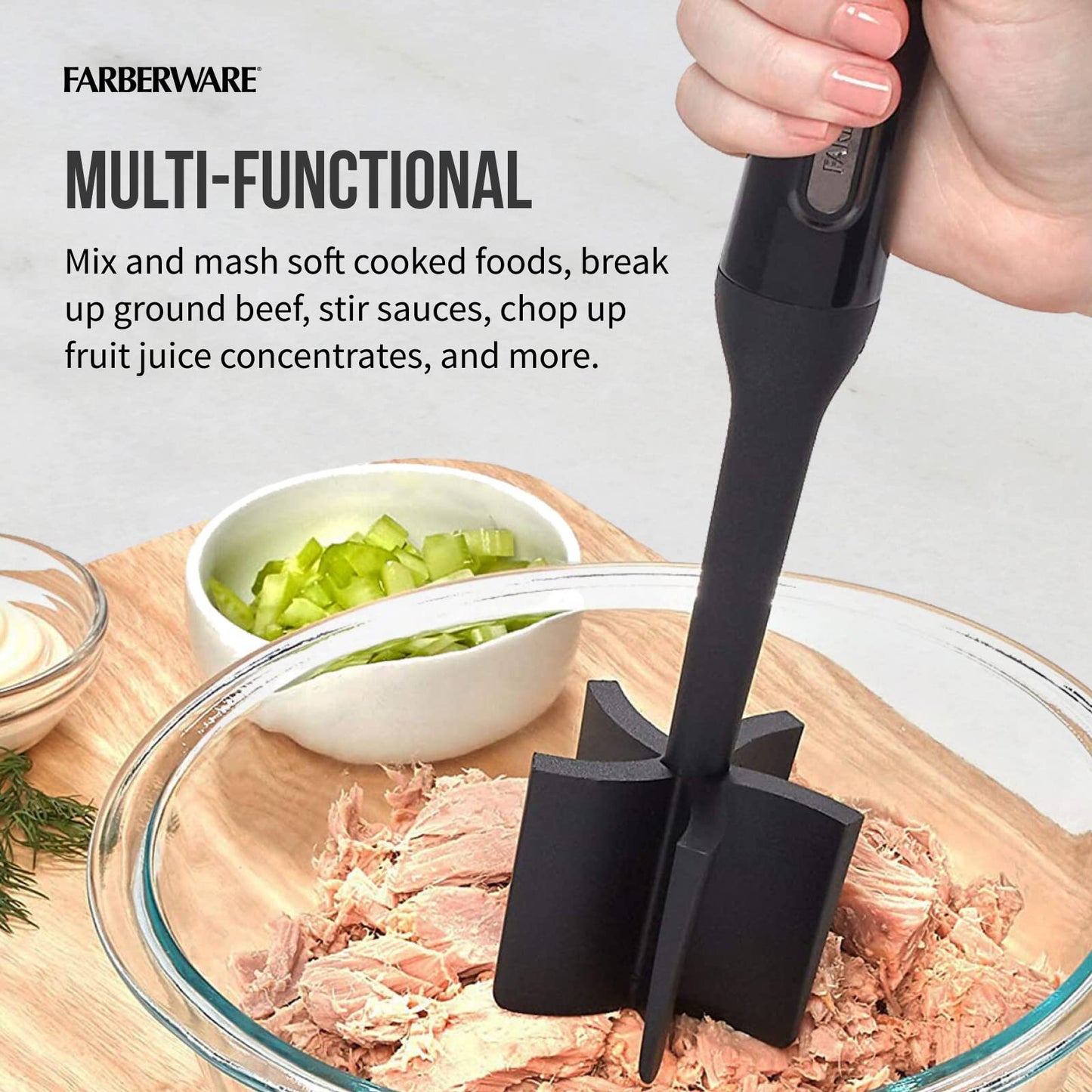 Farberware Heat Resistant Nylon Masher, 10-Inch